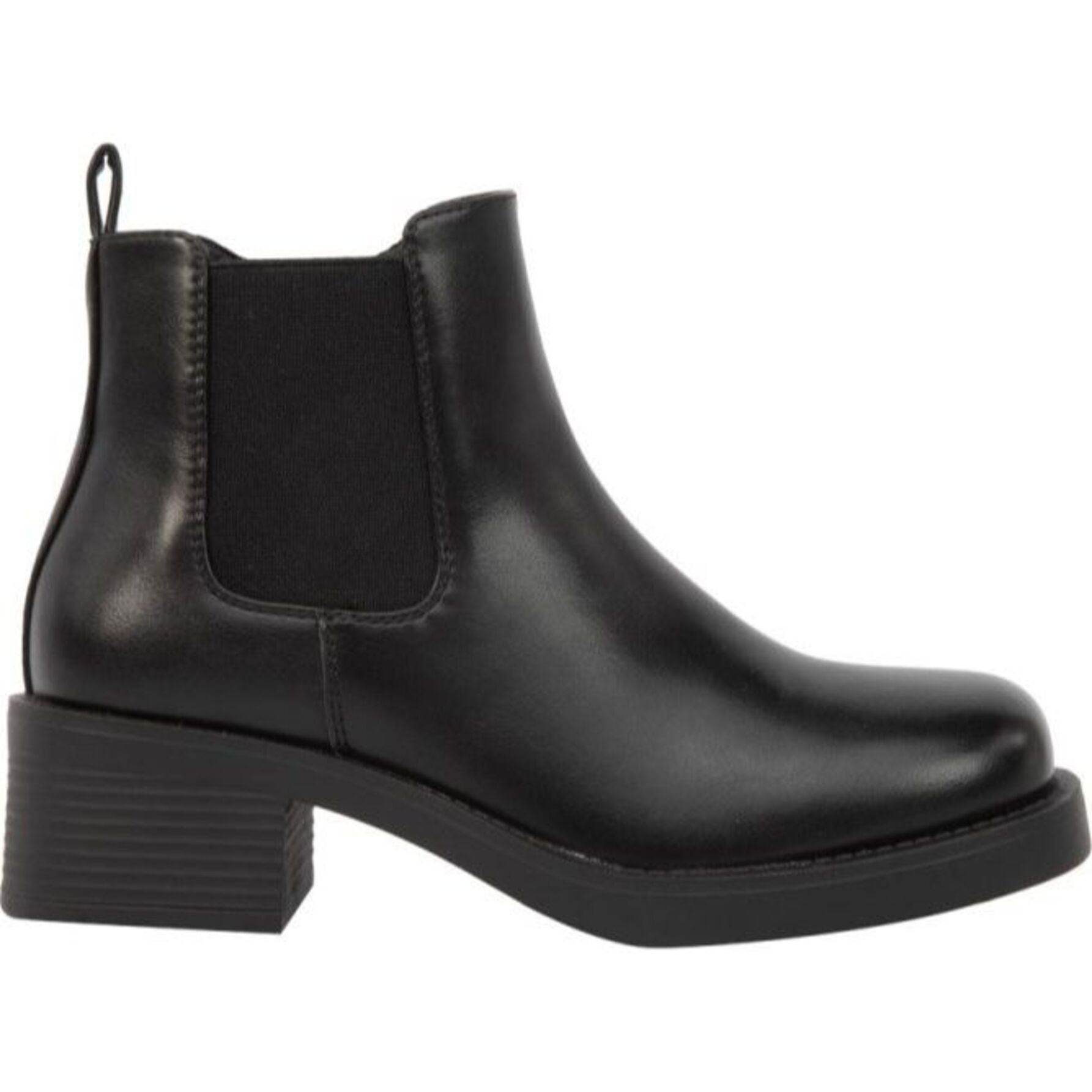 Bota para mujer, tipo botín, con cierre y elástico, acabado napa, marca Tierra Bendita, color negro 1141868