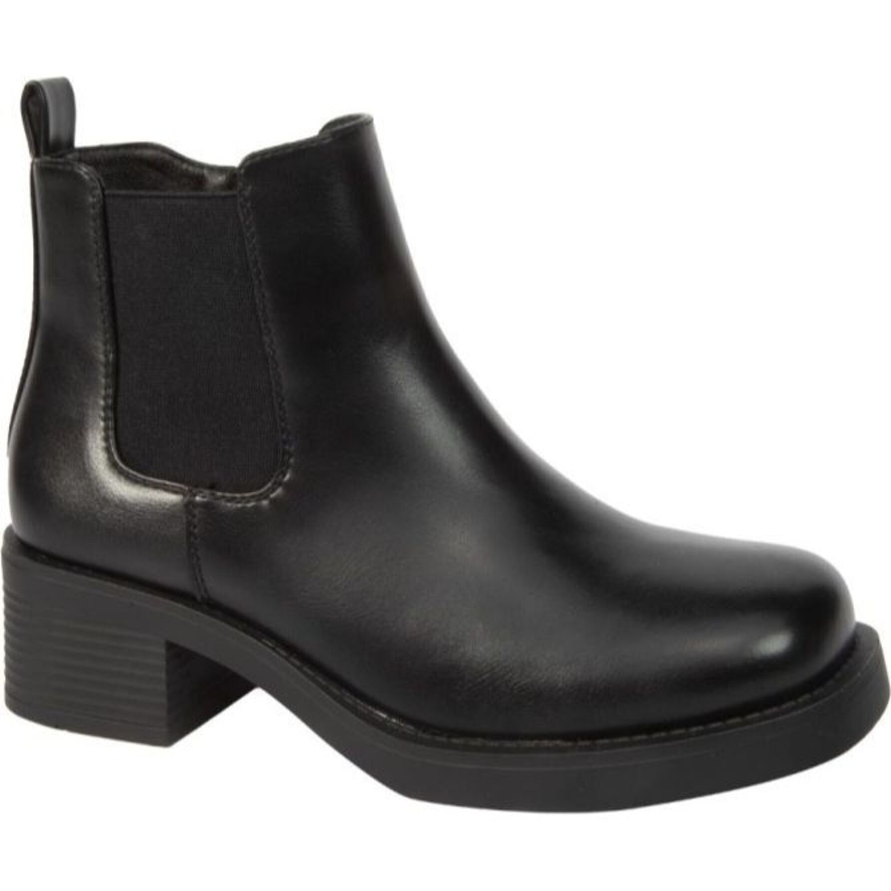 Bota para mujer, tipo botín, con cierre y elástico, acabado napa, marca Tierra Bendita, color negro 1141868
