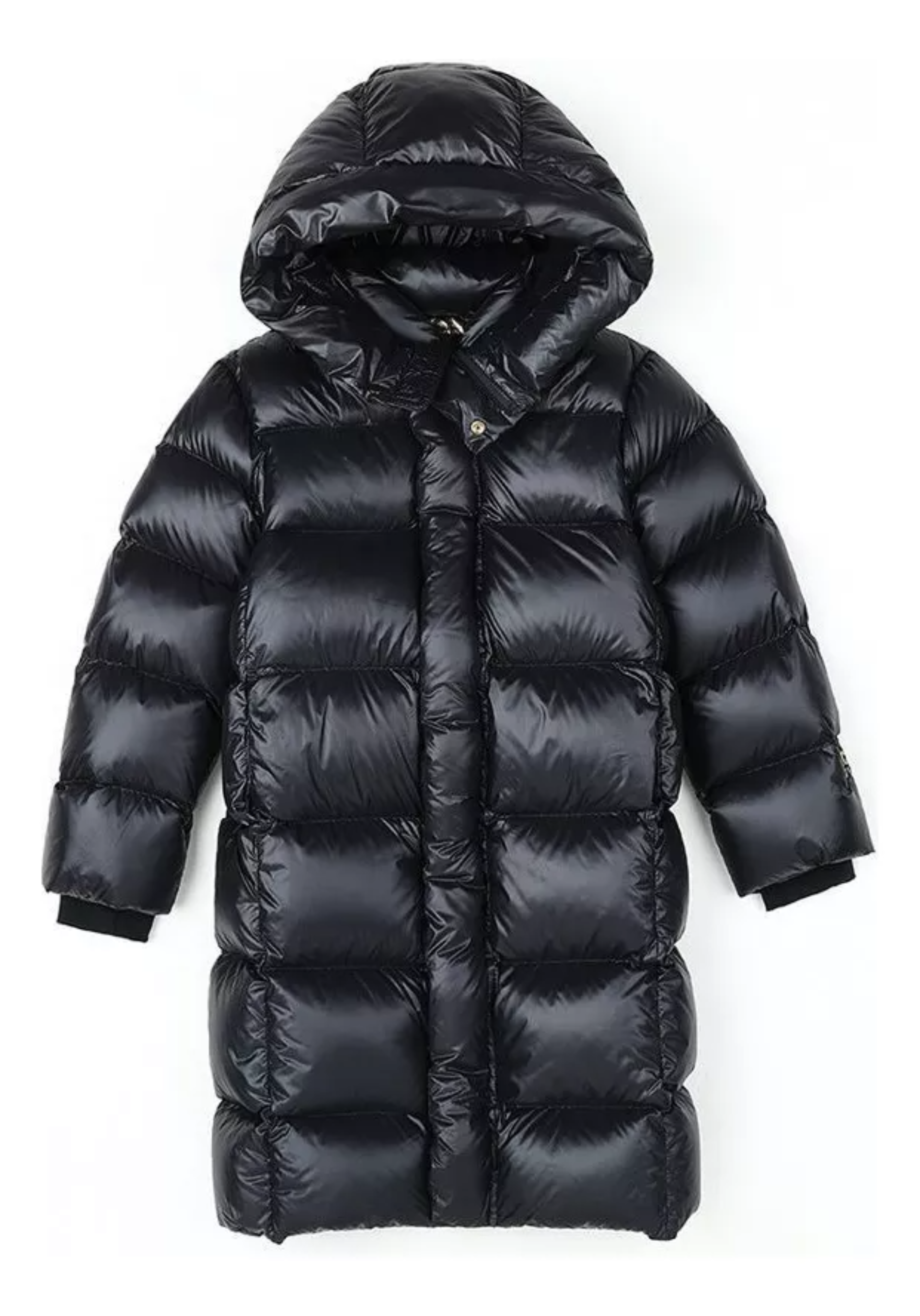 Chamarra Algodón Cálida Niño Niña Negro Moda Plumón De Longi