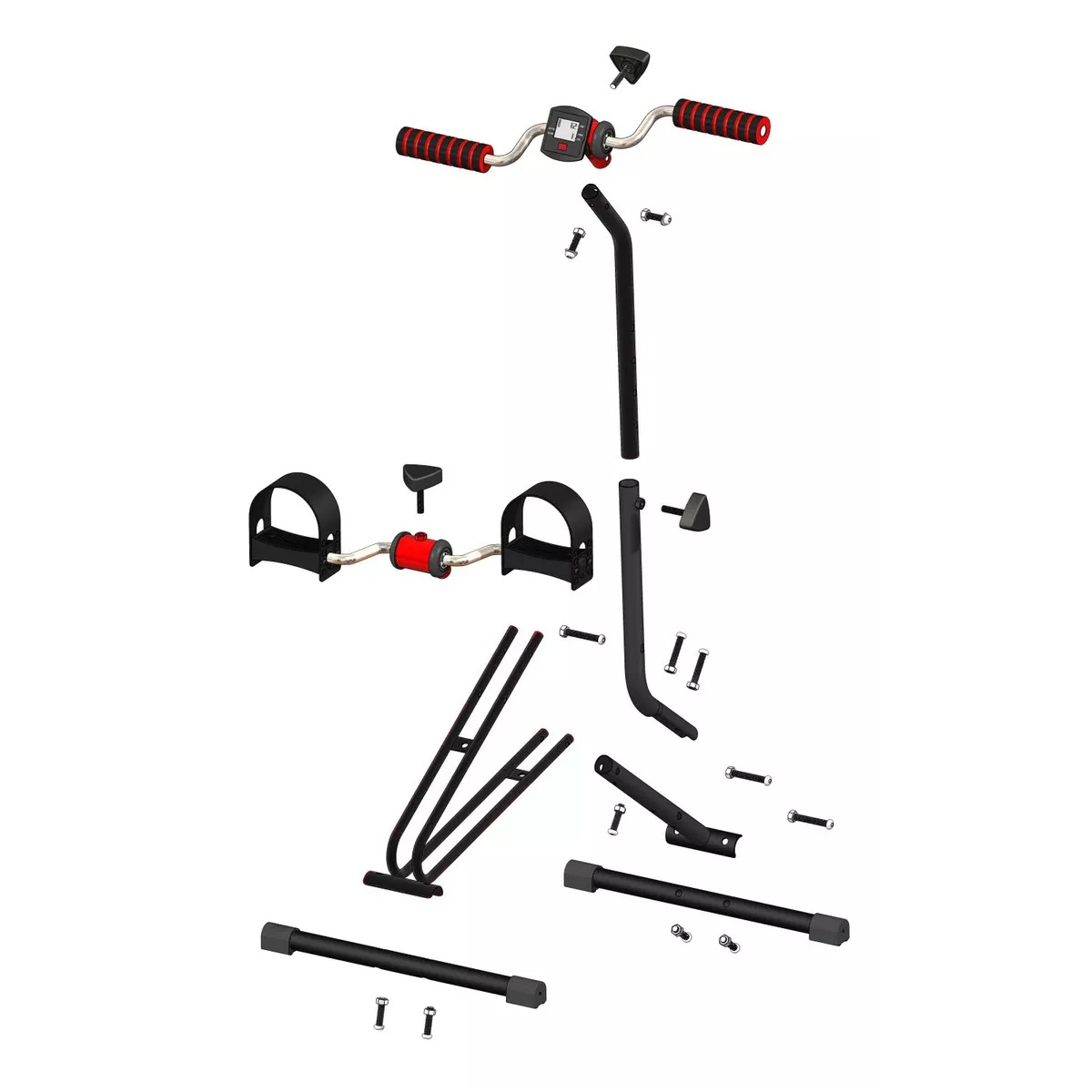  Mini Bicicleta Pedales Rehabilitación Ejercitador Dual Fijos 