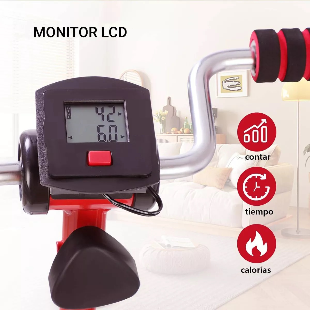  Mini Bicicleta Pedales Rehabilitación Ejercitador Dual Fijos 