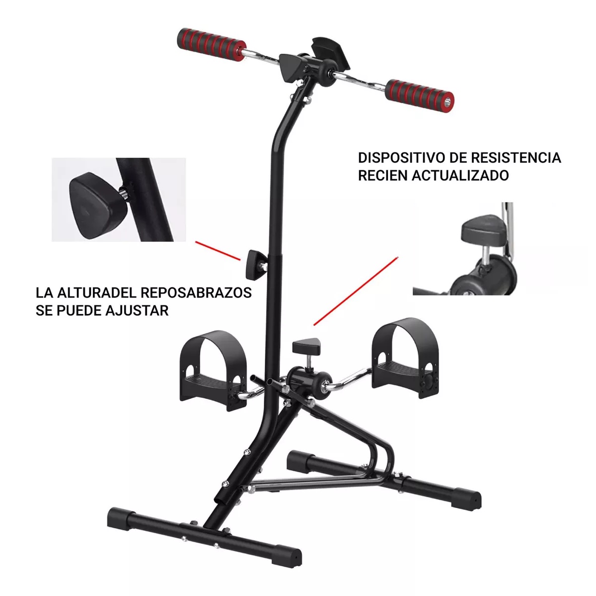  Mini Bicicleta Pedales Rehabilitación Ejercitador Dual Fijos 