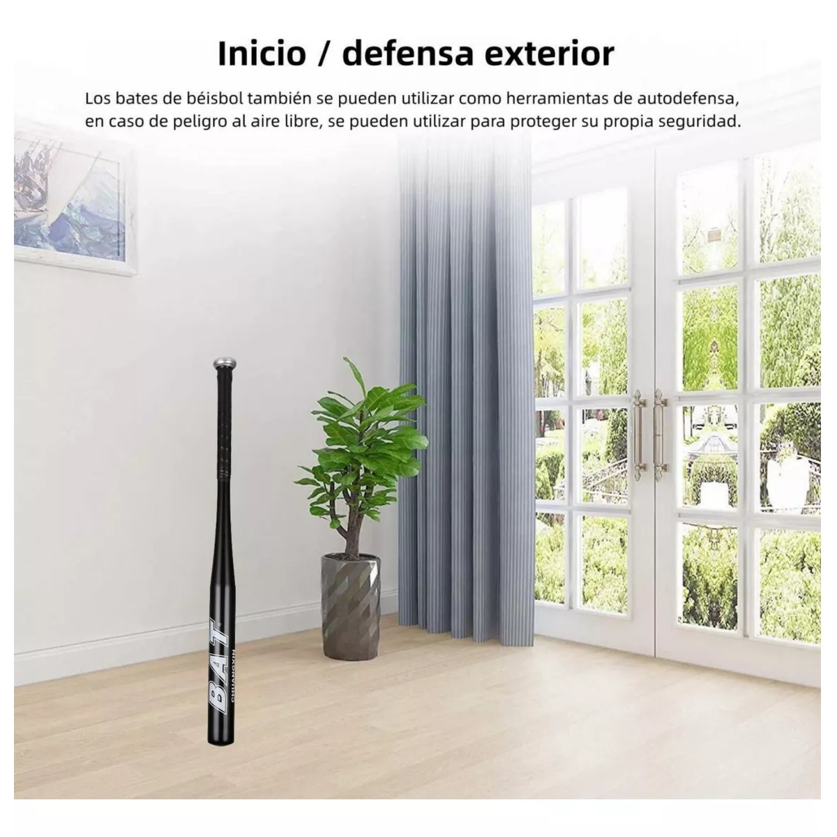 Set Bat De Aluminio, Pelota Y Guante Beisbol Infantil Negro