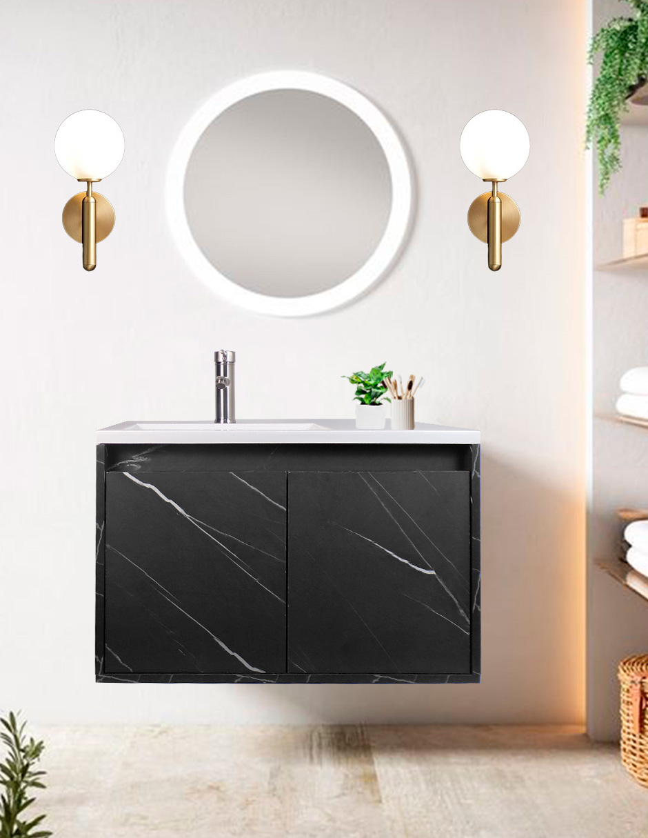 Gabinete De Baño RODRIGO Con Lavabo Y Llave Minimalista.