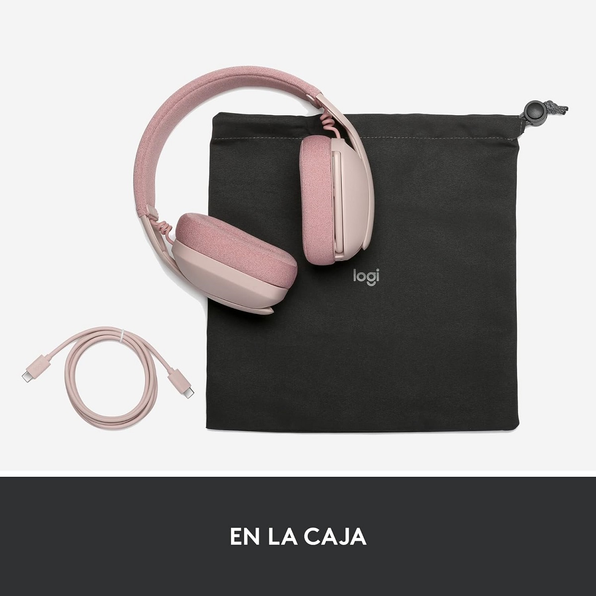 Diadema Logitech ZONE VIBE 100 Gamer Headset Bluetooth Y USB Rosa 981-001223