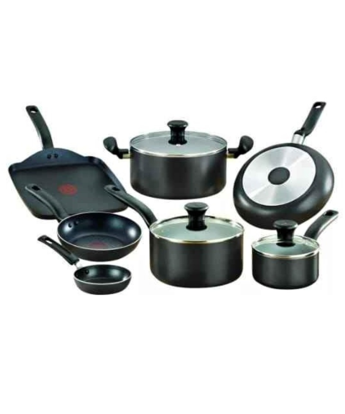 Batería de Cocina T-Fal C2670402M Initiatives / Start Easy 10 Pzas Negro ALBY3*