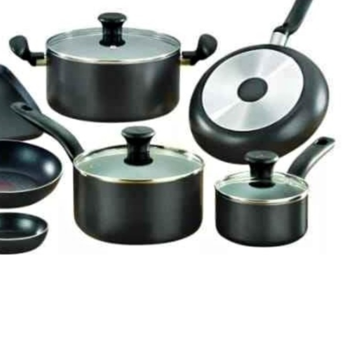 Batería de Cocina T-Fal C2670402M Initiatives / Start Easy 10 Pzas Negro ALBY3*