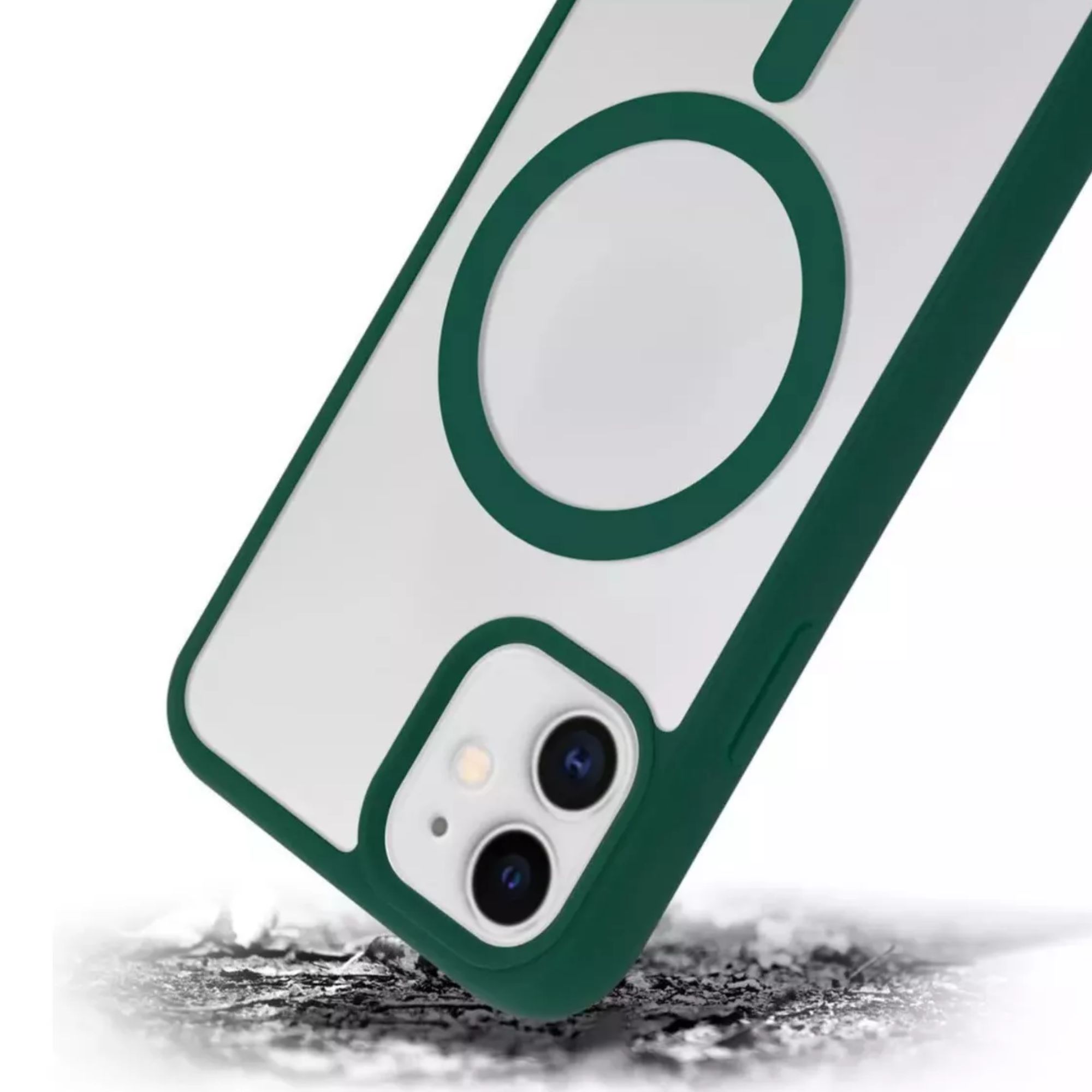 Kit Mica Cámara Para Iphone 16 + Funda Case Transparente para Iphone 16 pro / Verde