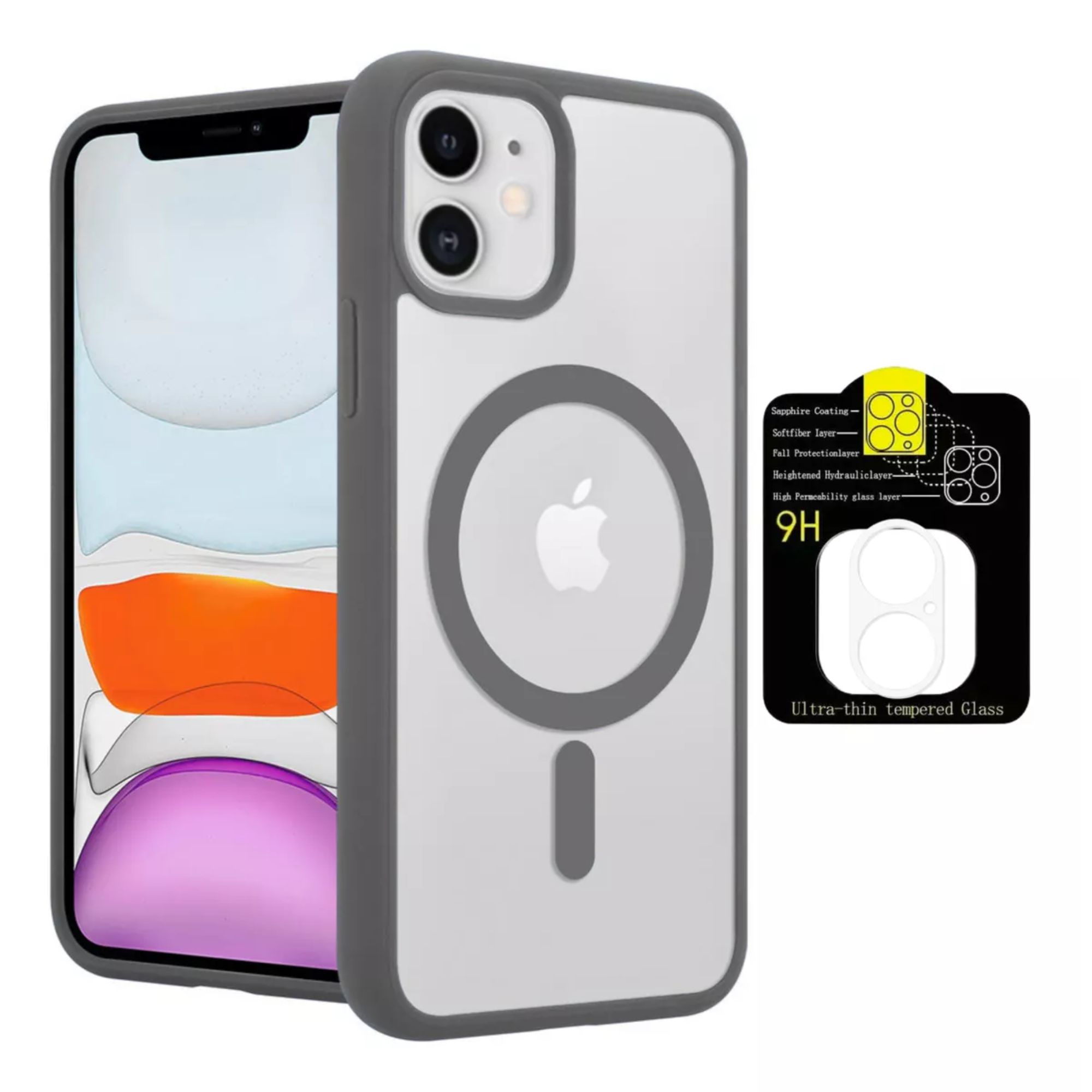Kit Mica Cámara Para Iphone 16 + Funda Case Transparente para Iphone 16 pro / Titanio natural