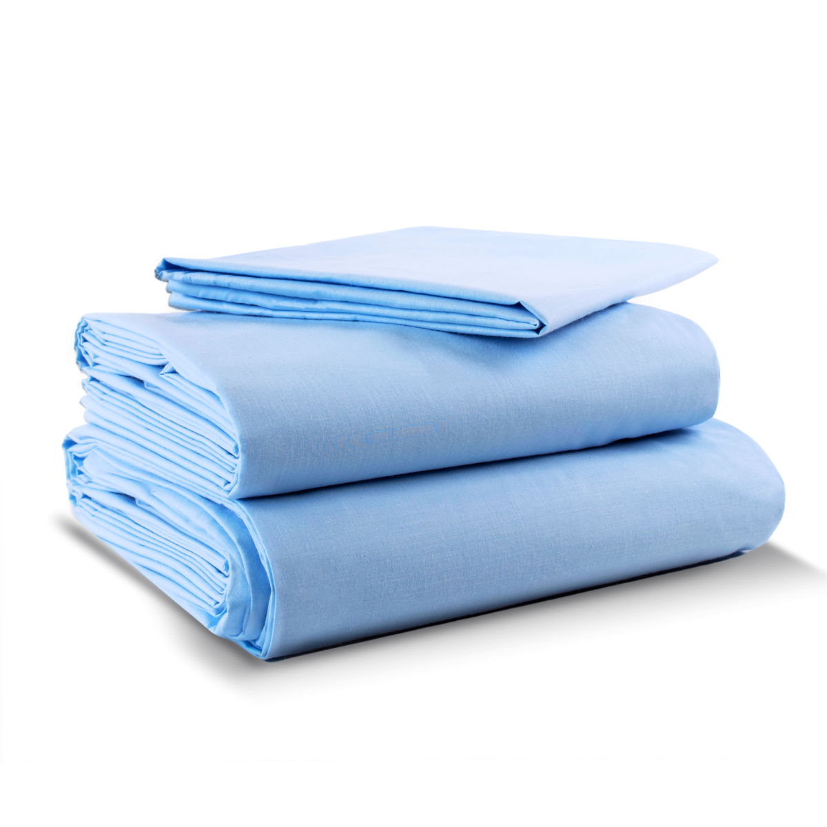 Juego de Sábanas Básica Algodón Percal 300 - Individual - Azul Cielo