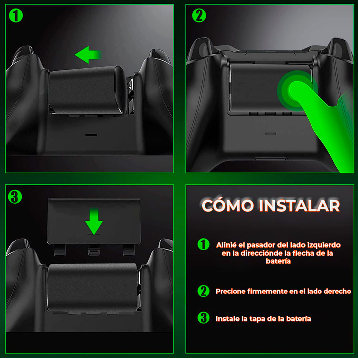 Batería Recargable y Cargador Compatible con Xbox Series X|S/Xbox One