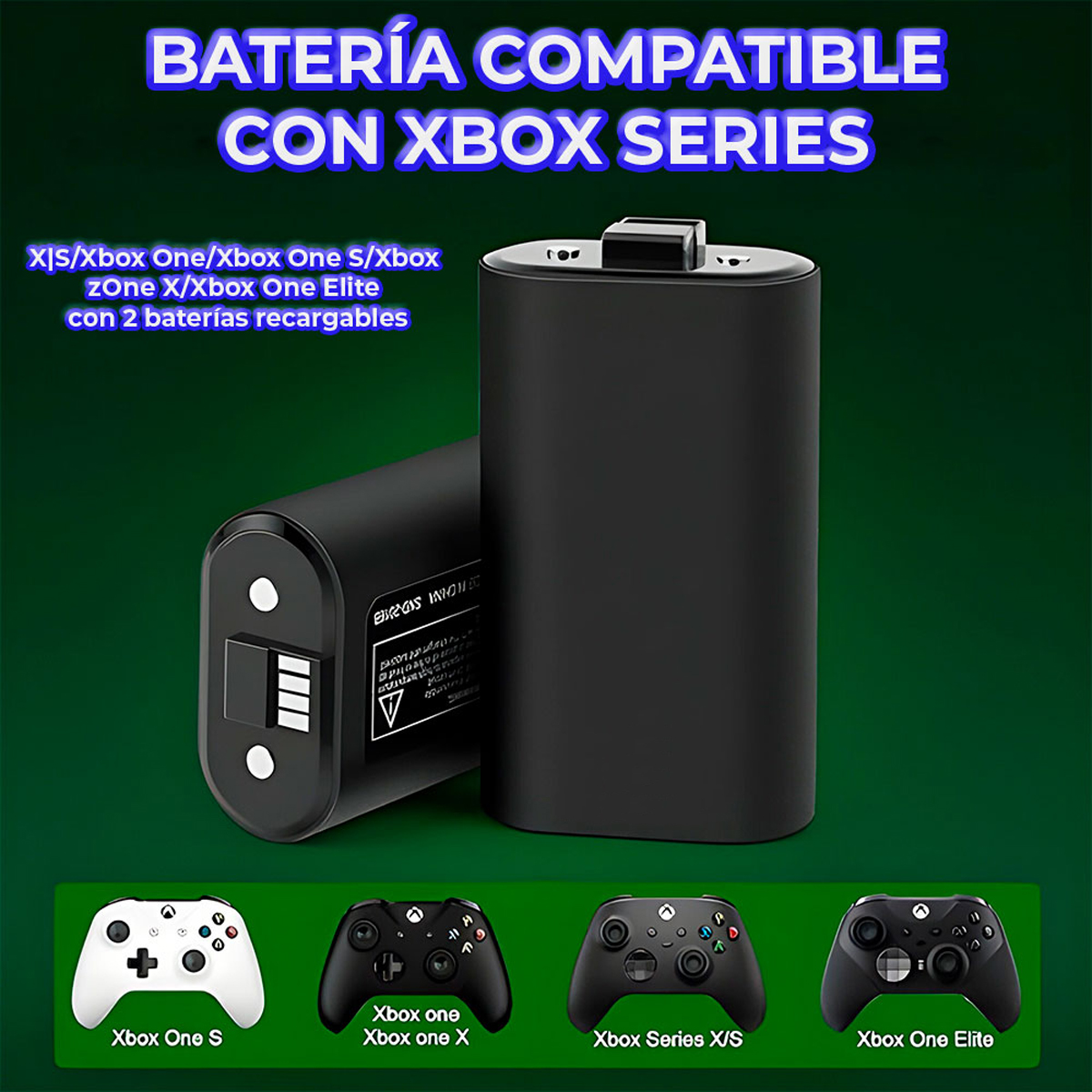 Batería Recargable y Cargador Compatible con Xbox Series X|S/Xbox One