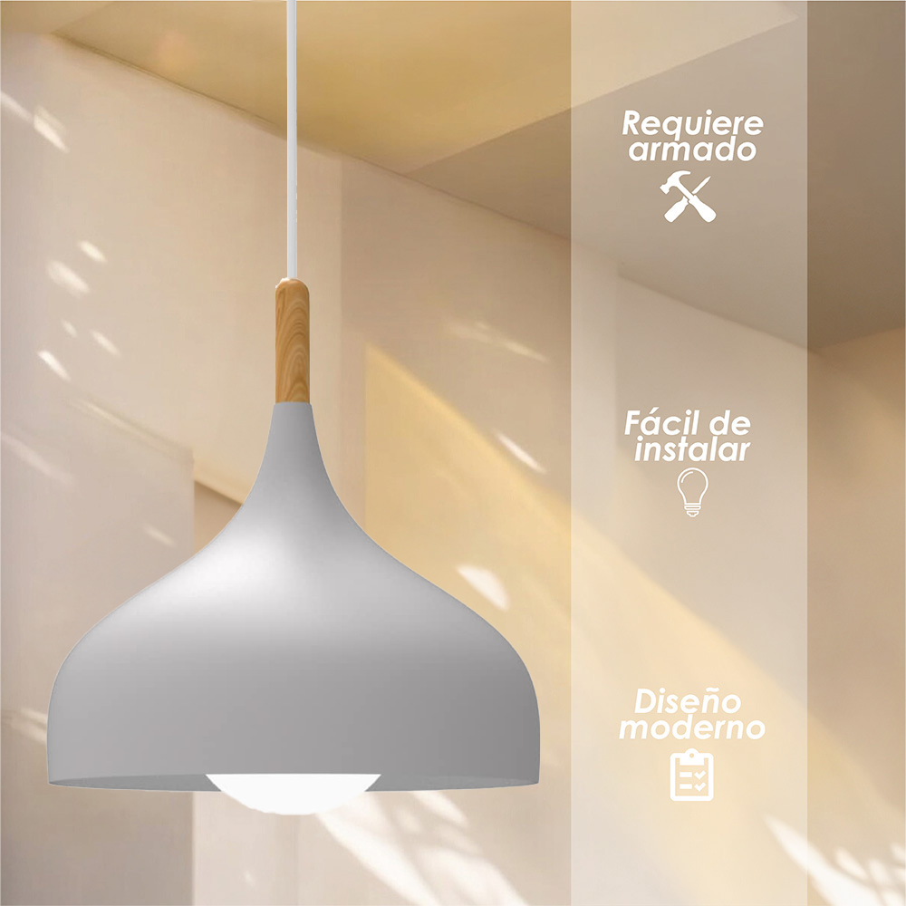 Lámpara Colgante F Ilios Innova Colgante Color Gris