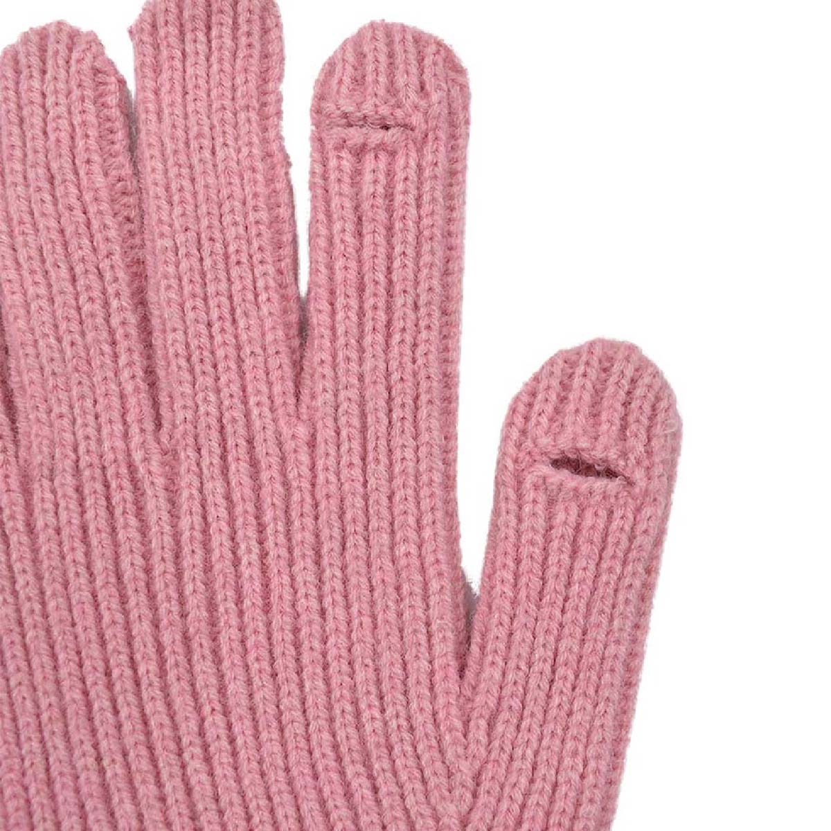 Guantes Tejidos Detalle de Abertura para Usar Celular  de Mujer Rosa