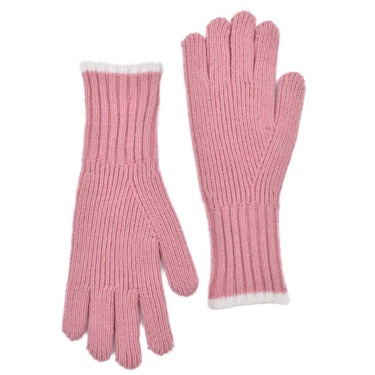 Guantes Tejidos Detalle de Abertura para Usar Celular  de Mujer Rosa