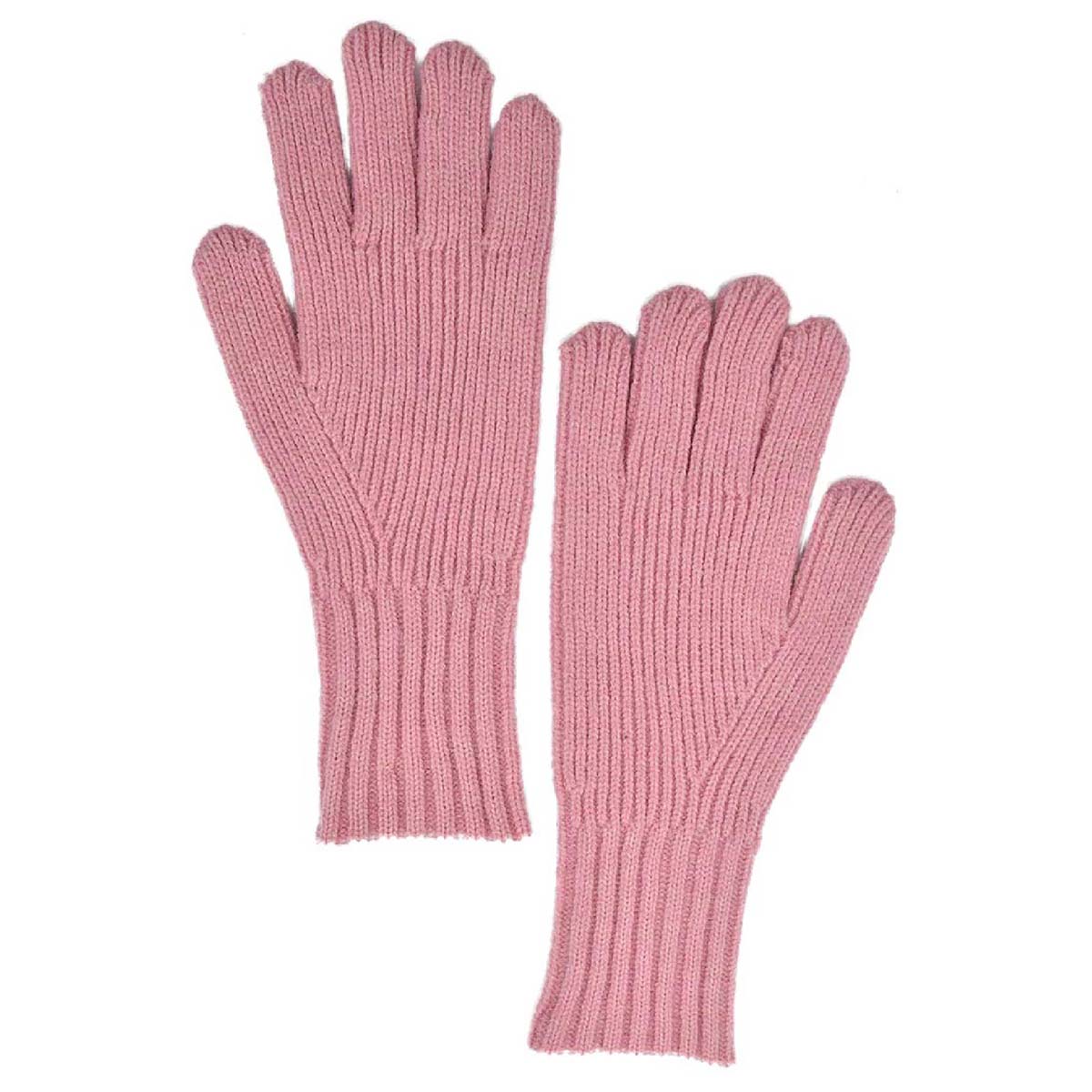 Guantes Tejidos Detalle de Abertura para Usar Celular  de Mujer Rosa