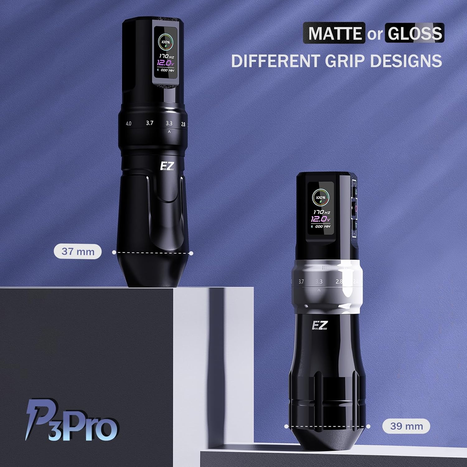  EZ P3 Pro pen rotativa para tatuar con stroke ajustable 2.00 a 4.5mm, máquina para microblading, tatuajes, scalp, cover de estrias