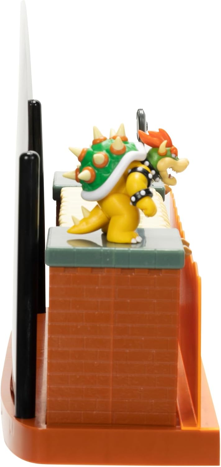 Figura Nintendo Super Mario Deluxe Bowser Battle Playset Luces y Sonidos