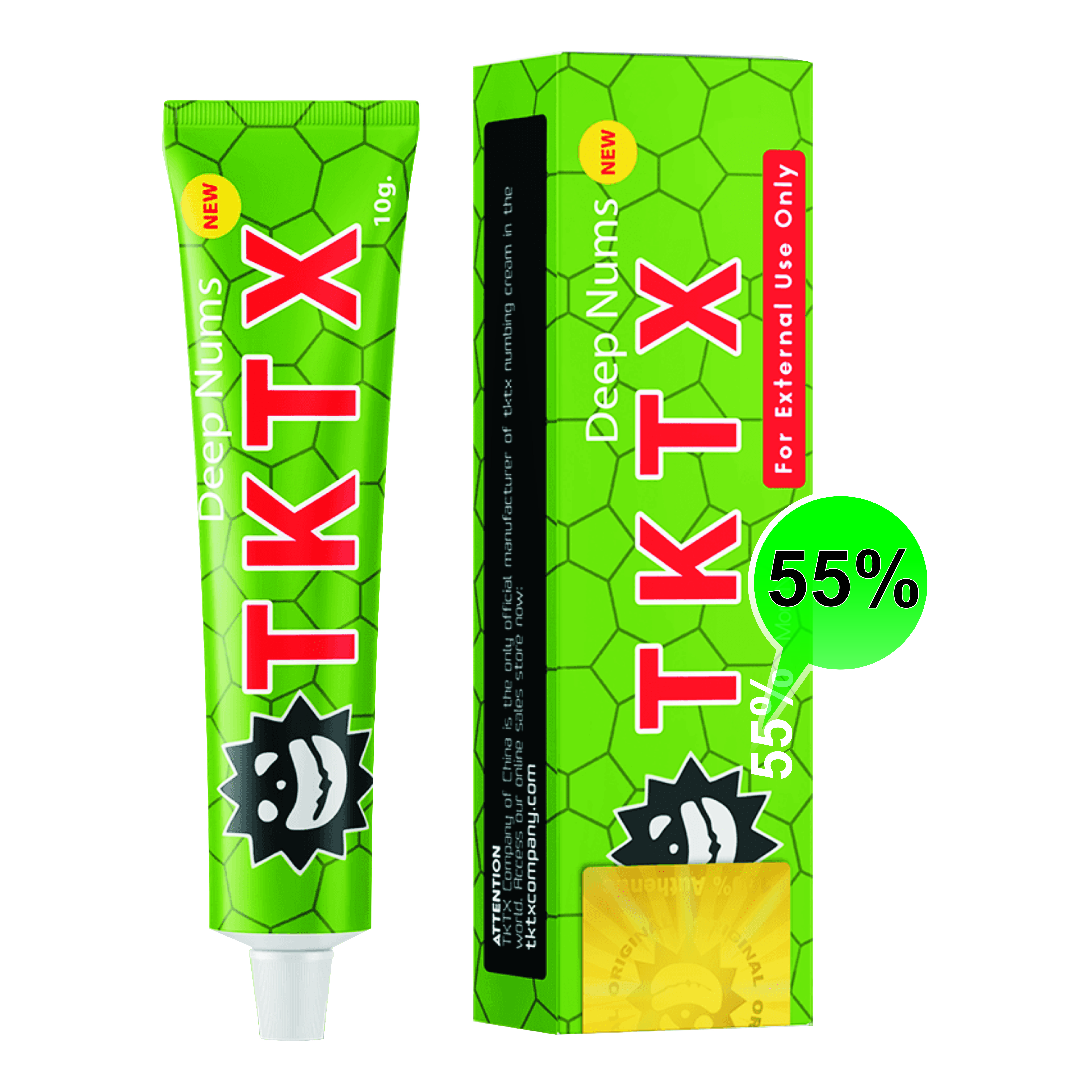 Crema para Tatuajes y Microblading original Gel Topico TKTX green ¡No más tatuajes con dolor!