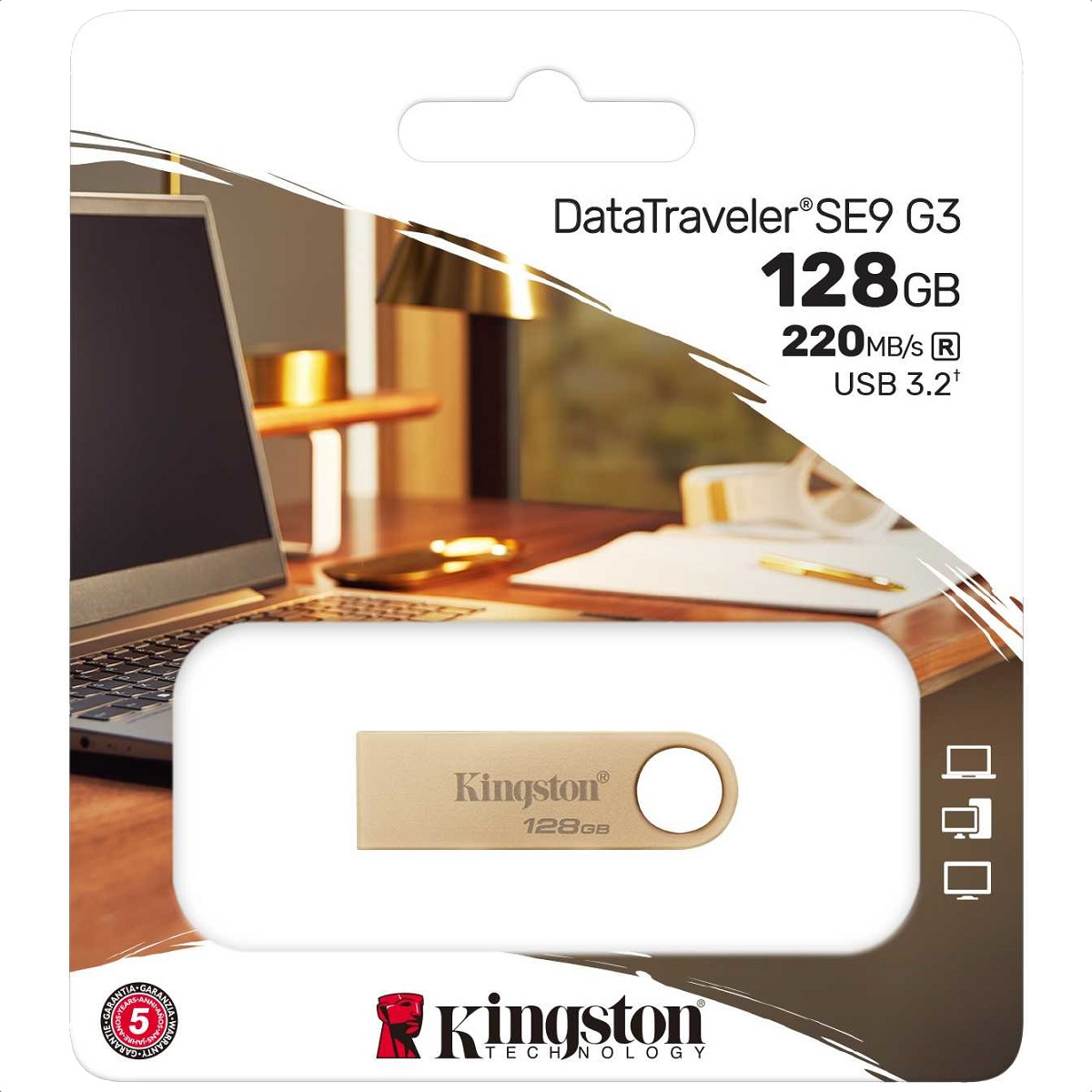 Memoria Flash USB 3.2 Kingston DataTraveler SE9 G3 128GB DTSE9G3/128GB