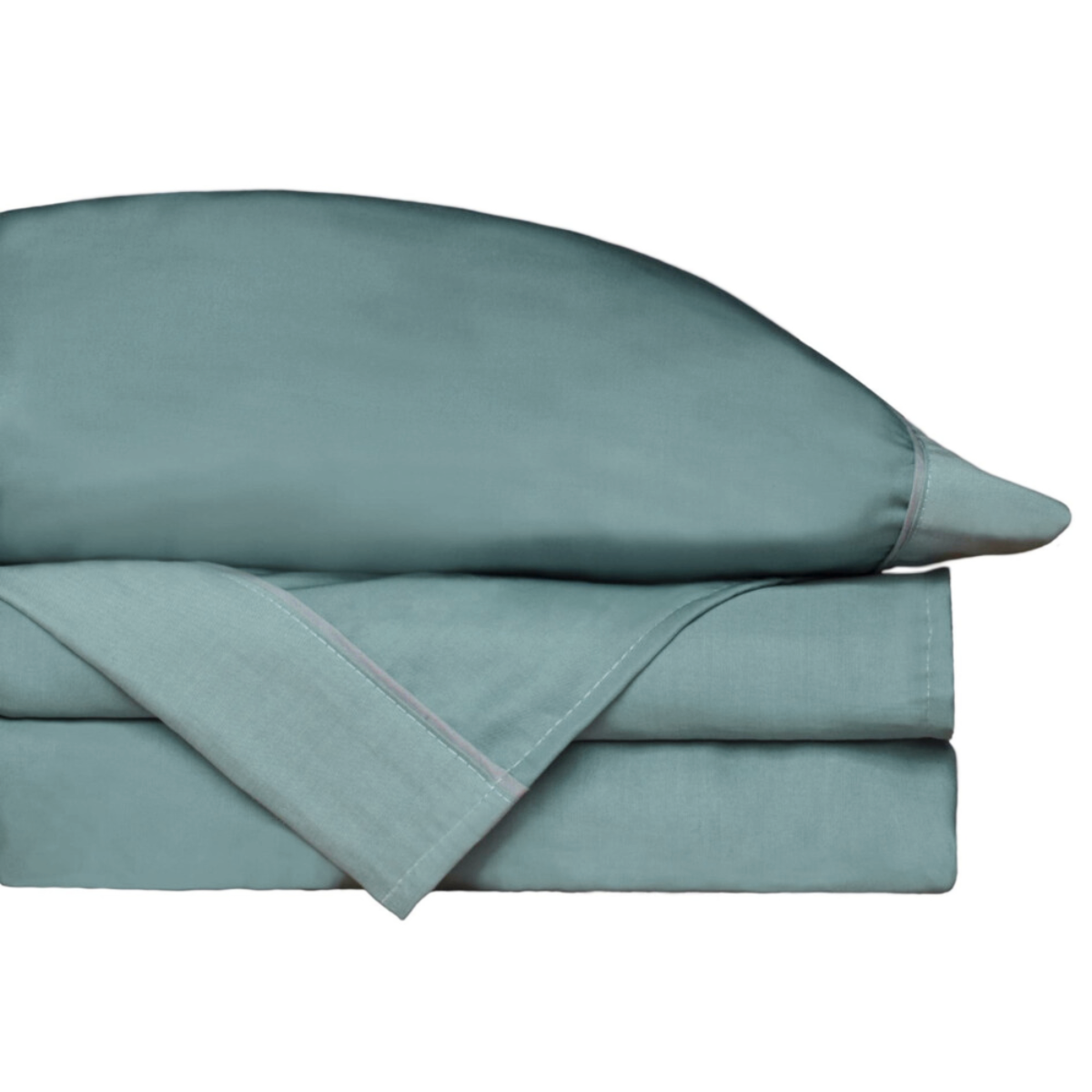 Juego de Sábanas Tencel - Fibra de Eucalipto Ultra-fresco y Ultra-suave - Tamaño Queen - Color Verde Místico