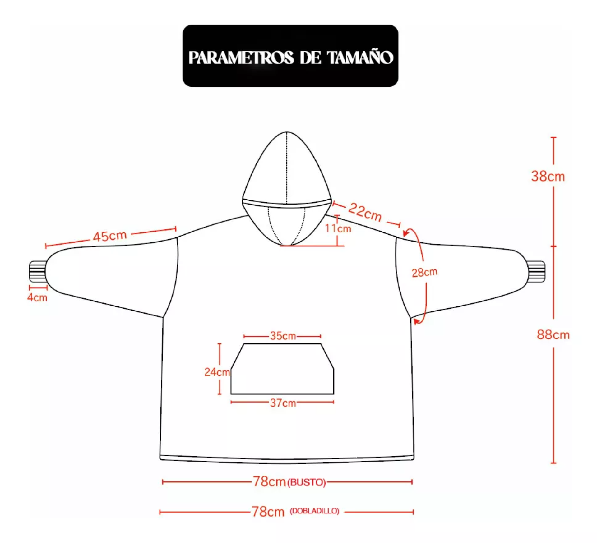 Cobija Sudadera Con Capucha Rica Suave Calientita Calidad Bk