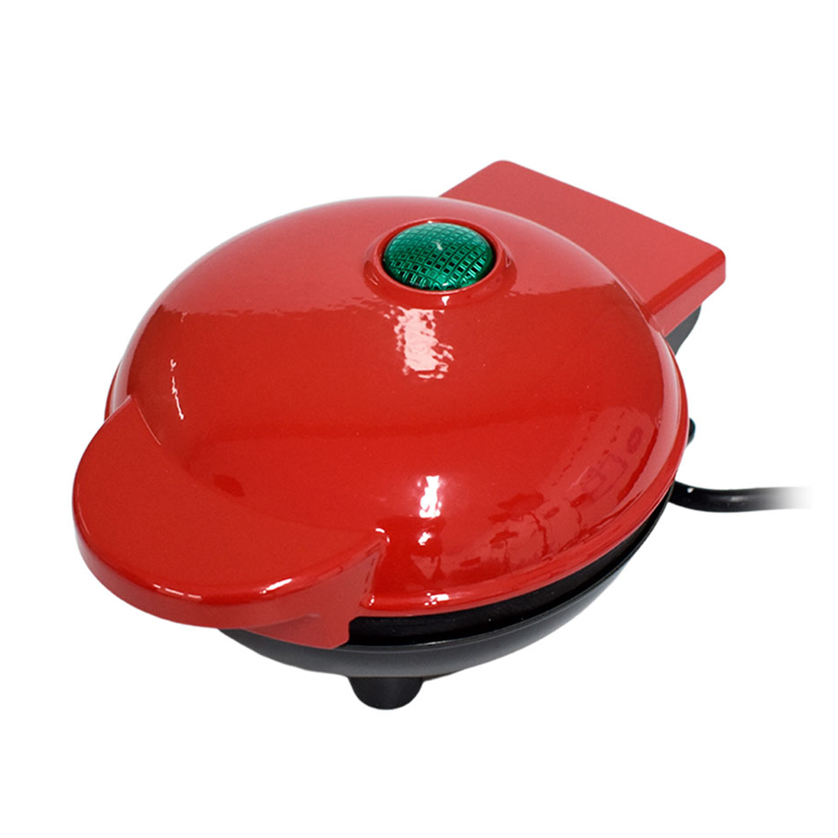 Mini Wafflera Eléctrica En Forma De Corazón Antiadherente Color Rojo
