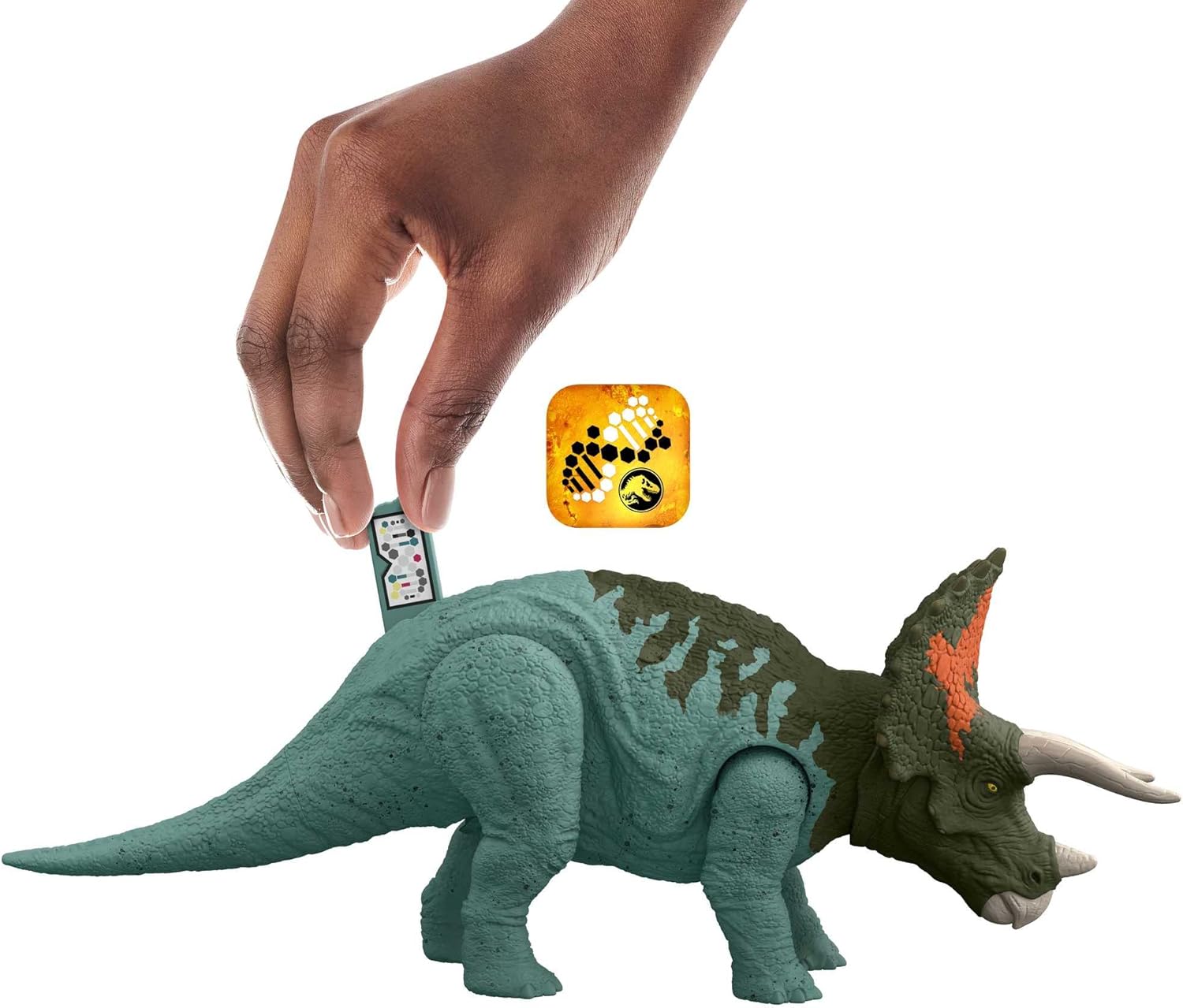 Jurassic World Dominion Roar Strikers Triceratops Azul Interactivo