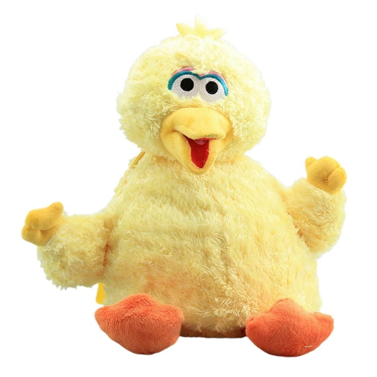 Mochila Peluche Caricatura Plaza Sésamo Big Bird Felpa Espalda Escolar