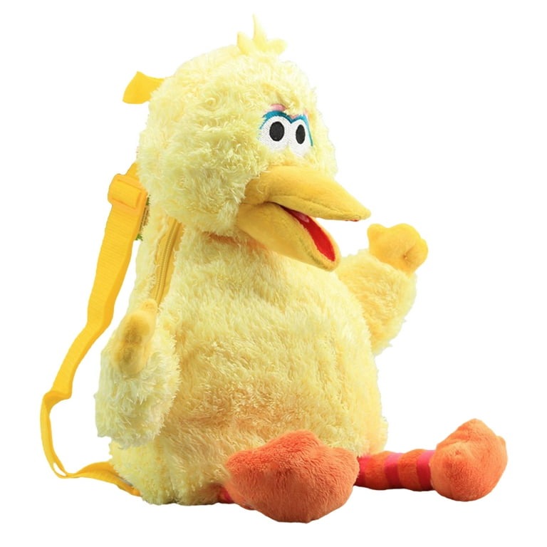 Mochila Peluche Caricatura Plaza Sésamo Big Bird Felpa Espalda Escolar
