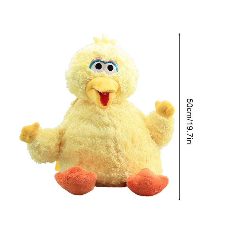 Mochila Peluche Caricatura Plaza Sésamo Big Bird Felpa Espalda Escolar