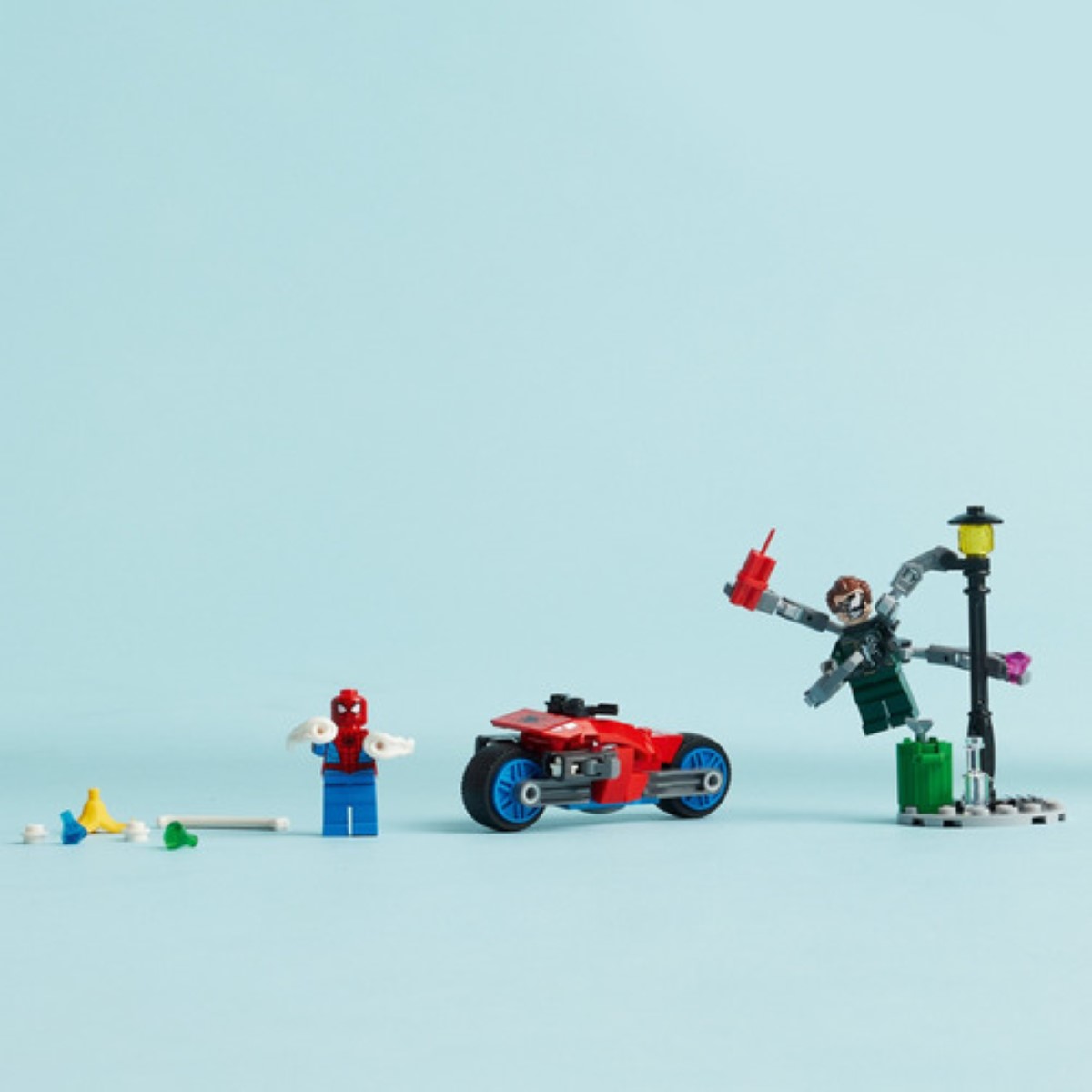Lego Super Heroes Persecución En Moto Spider-man Vs. Doc Ock 