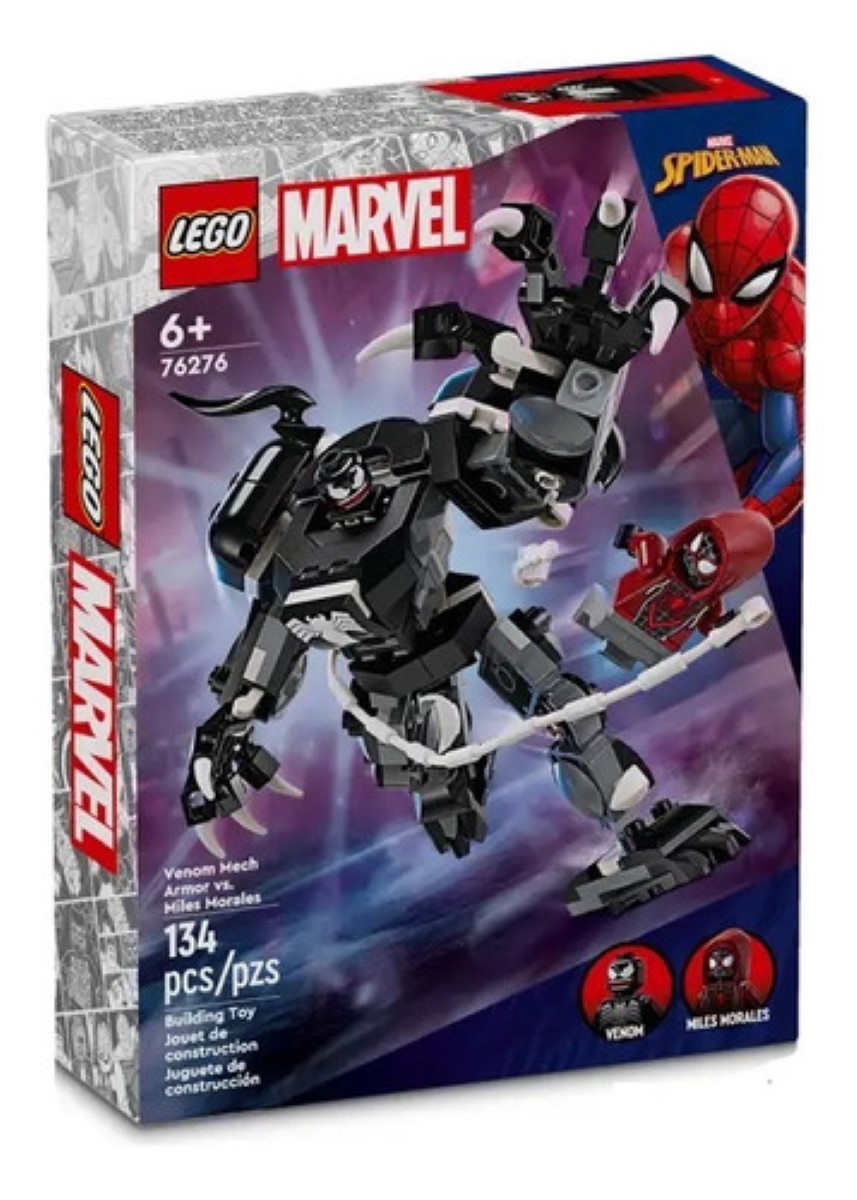 Kit de construcción Marvel Armadura Robótica de Venom vs. Miles Morales 76276