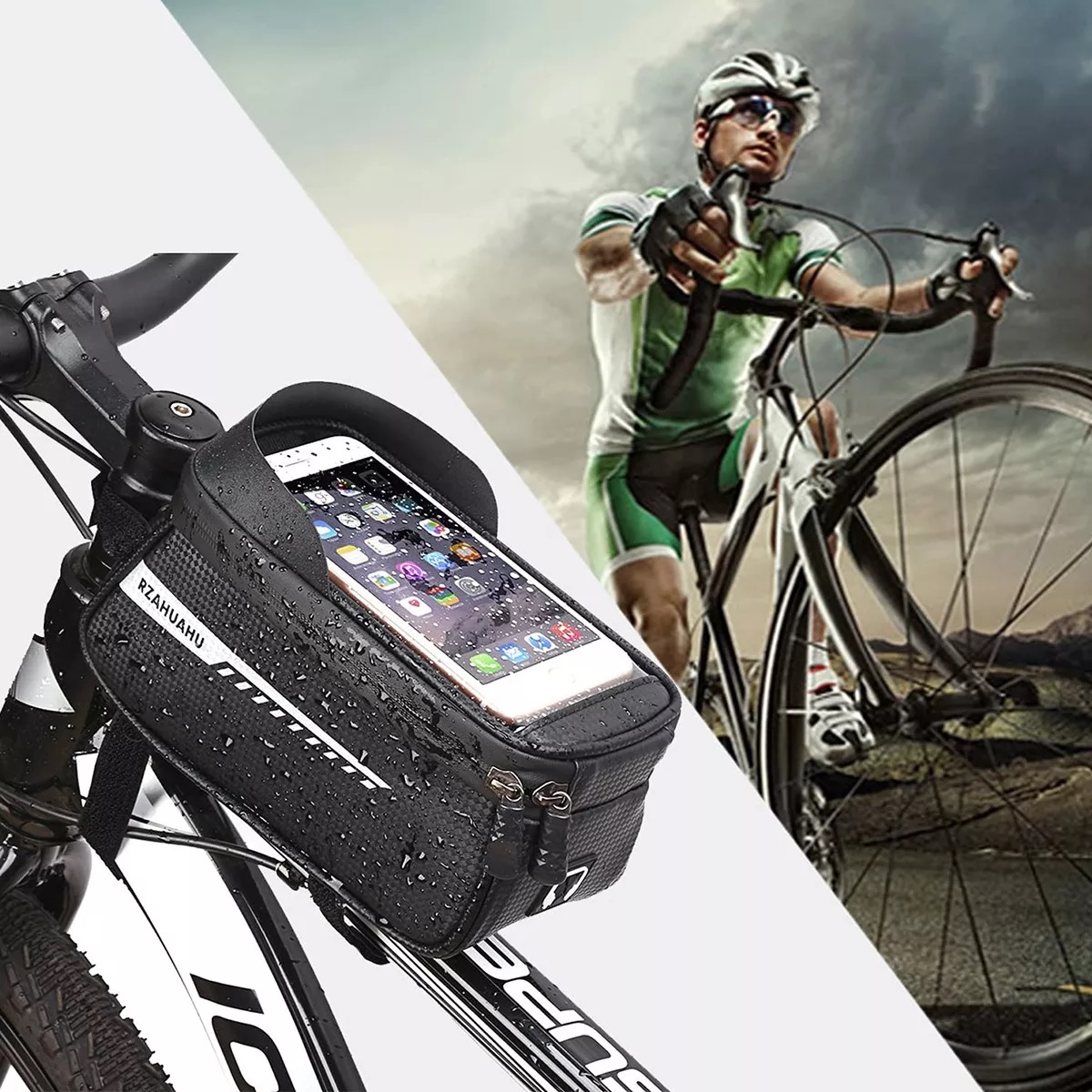 Bolsa De Bicicleta Impermeable Para Porta Celular Bicicleta