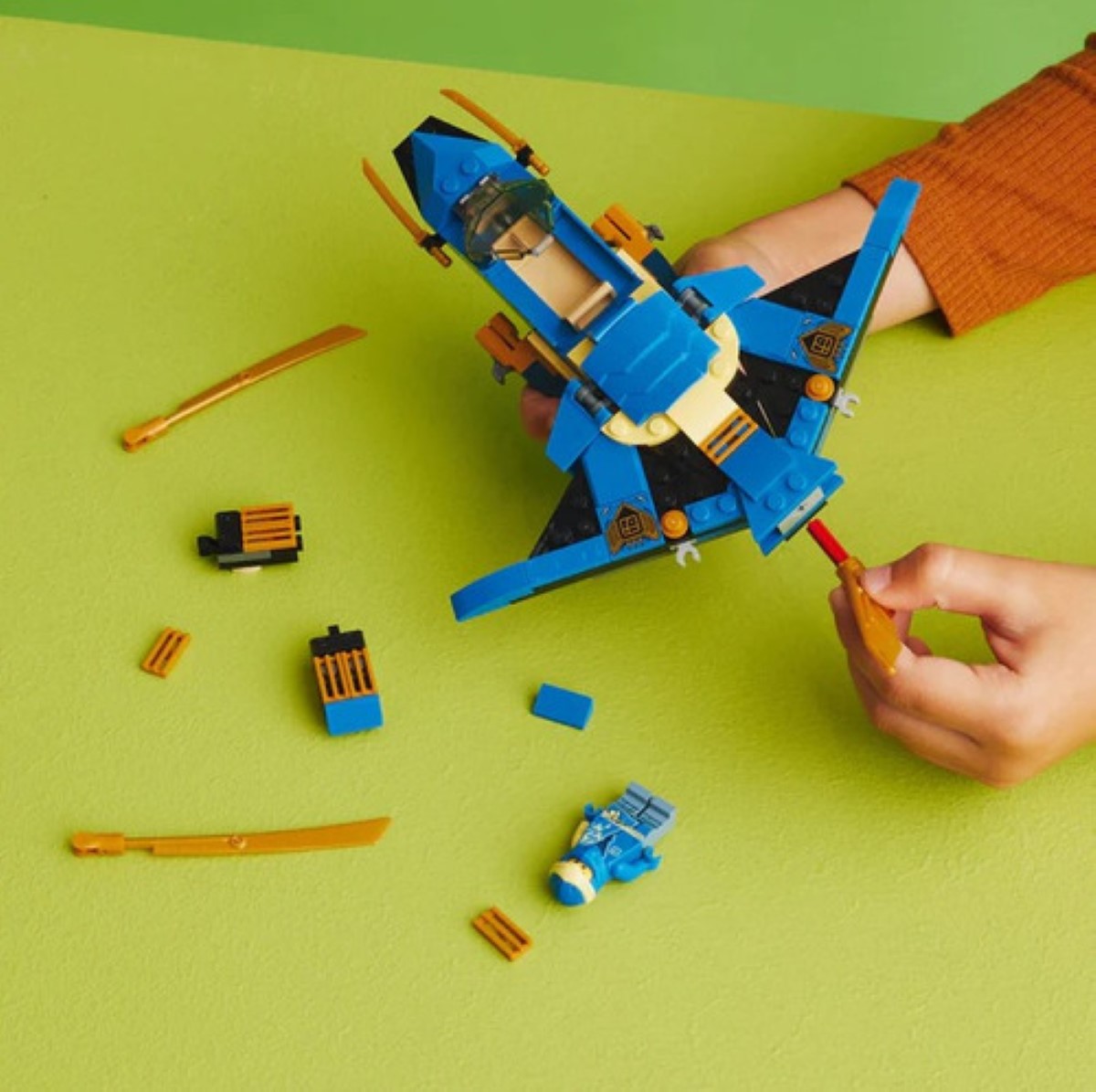 Kit De Construcción Lego Ninjago Jet Del Rayo Cantidad de piezas 146 azul
