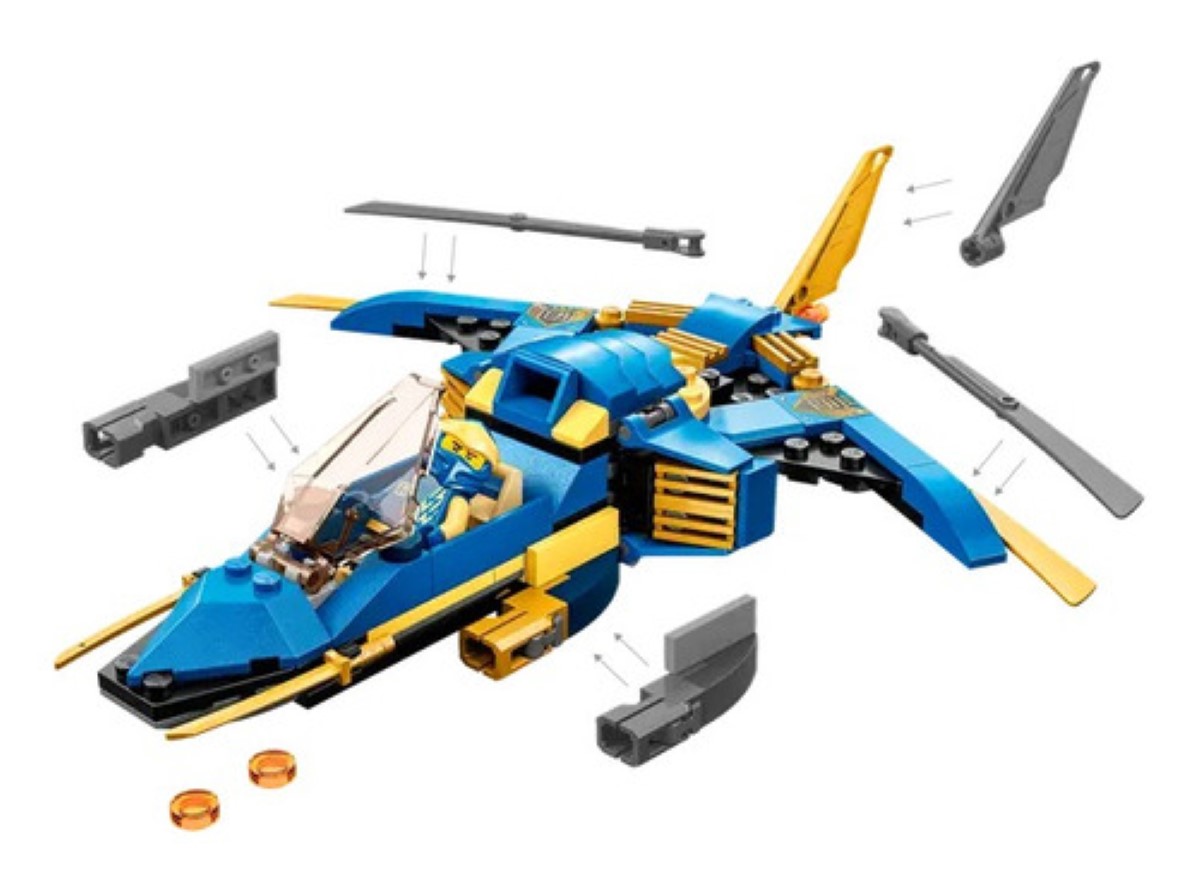 Kit De Construcción Lego Ninjago Jet Del Rayo Cantidad de piezas 146 azul