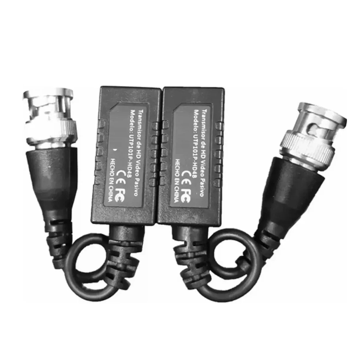 4 Par Video Balun Hd Cctv + 4 Pares De Conectores Corriente