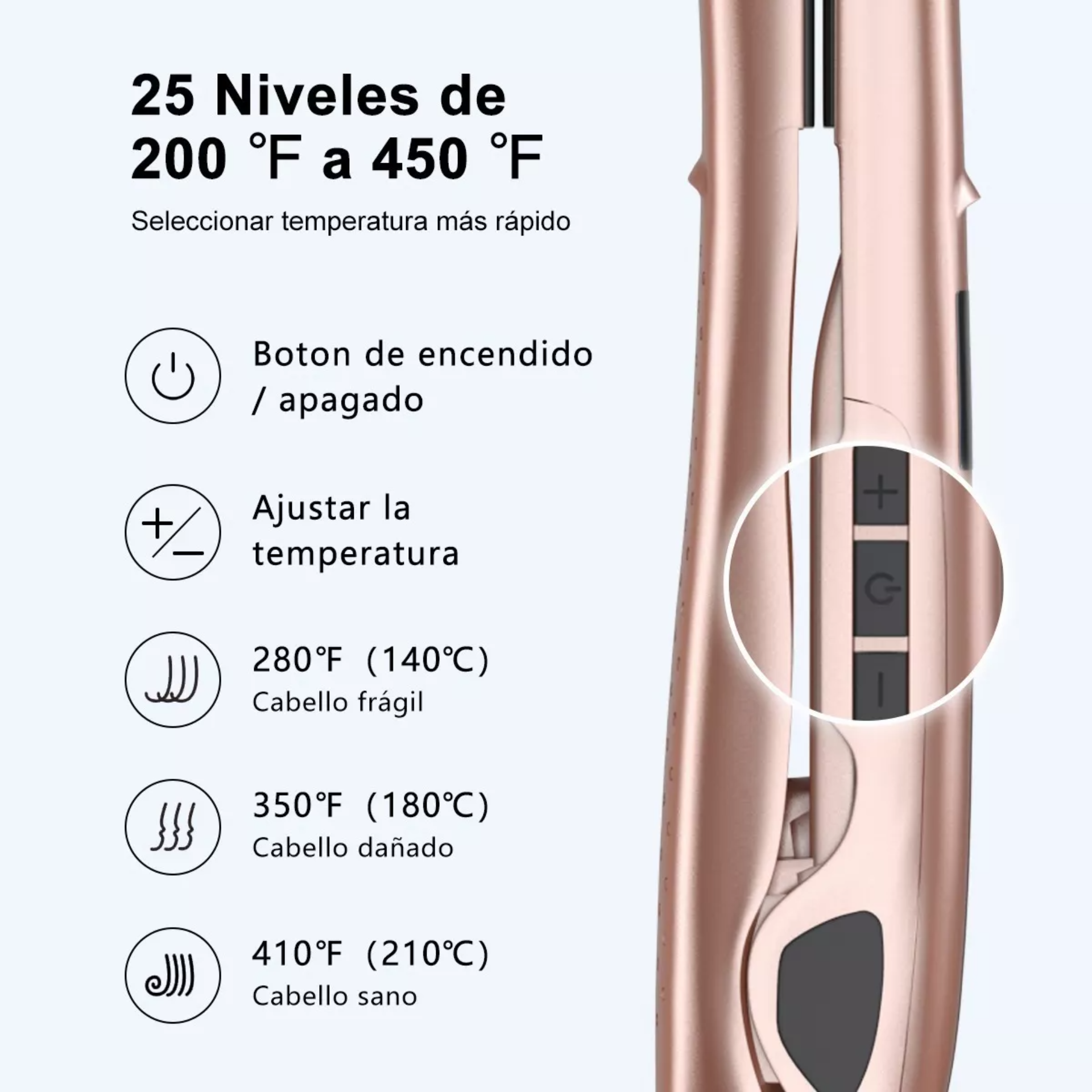 Plancha Para Cabello Profesional Para Mojado Y Seco Cerámica