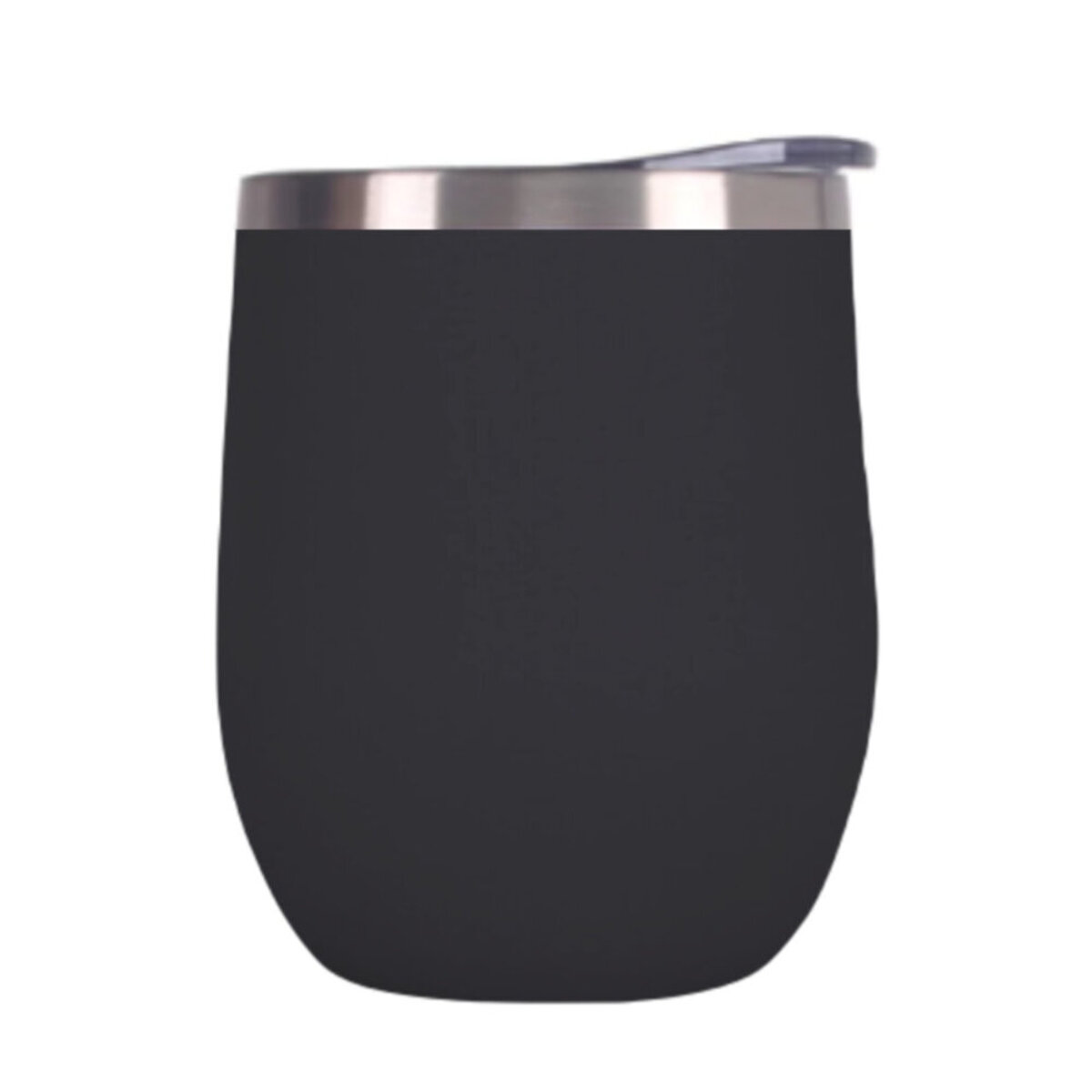Termo Copa De Vino 355 ml - Acero Doble Capa - Origami Home (Negro Mate)