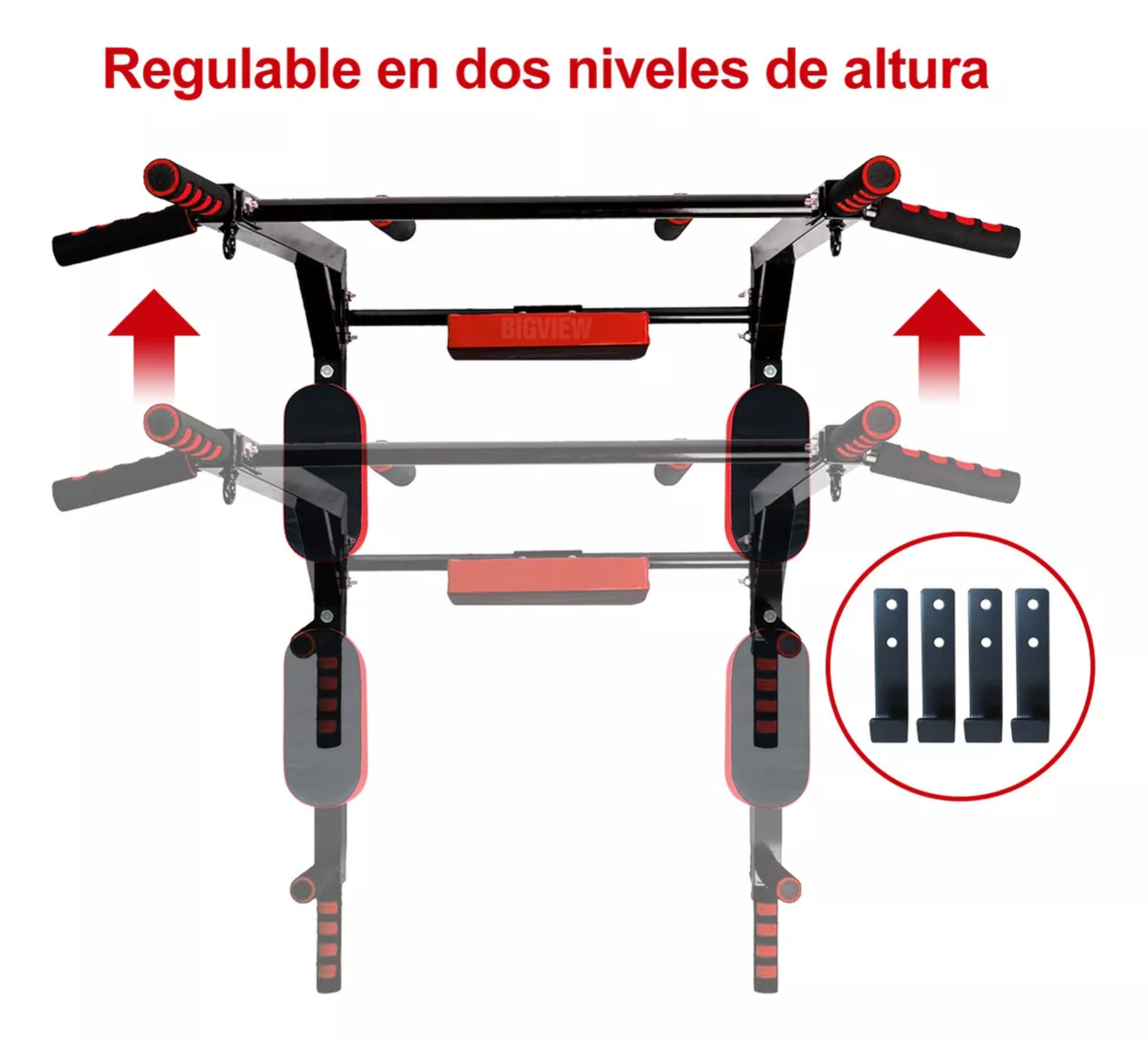 Bigview Barra Multifuncional 8 En 1 Para Dominadas, Calistenia Y Ejercicios De Gym