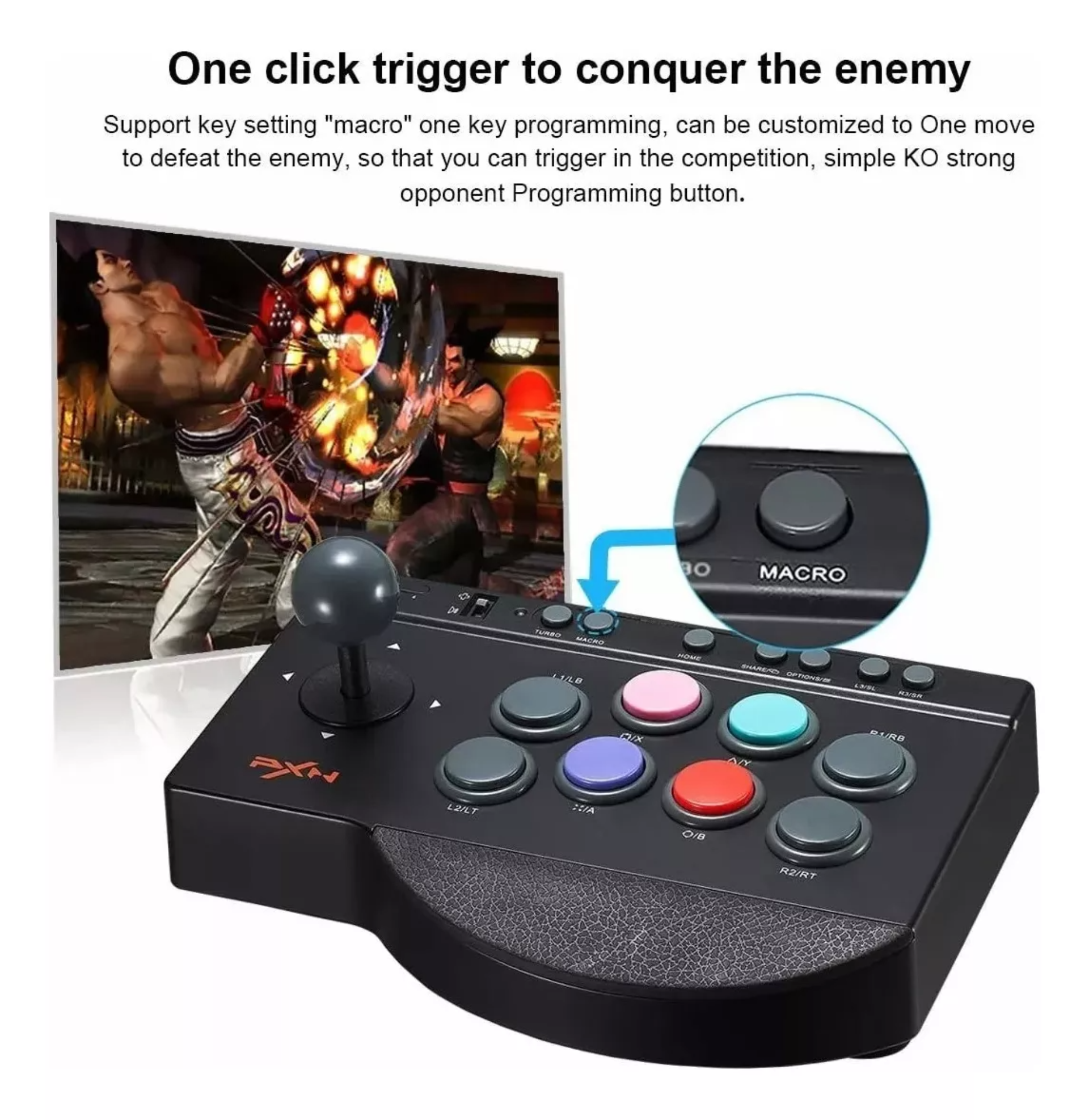 Tablero Arcade Fightstick Pc Ps3 Ps4 Xbox One