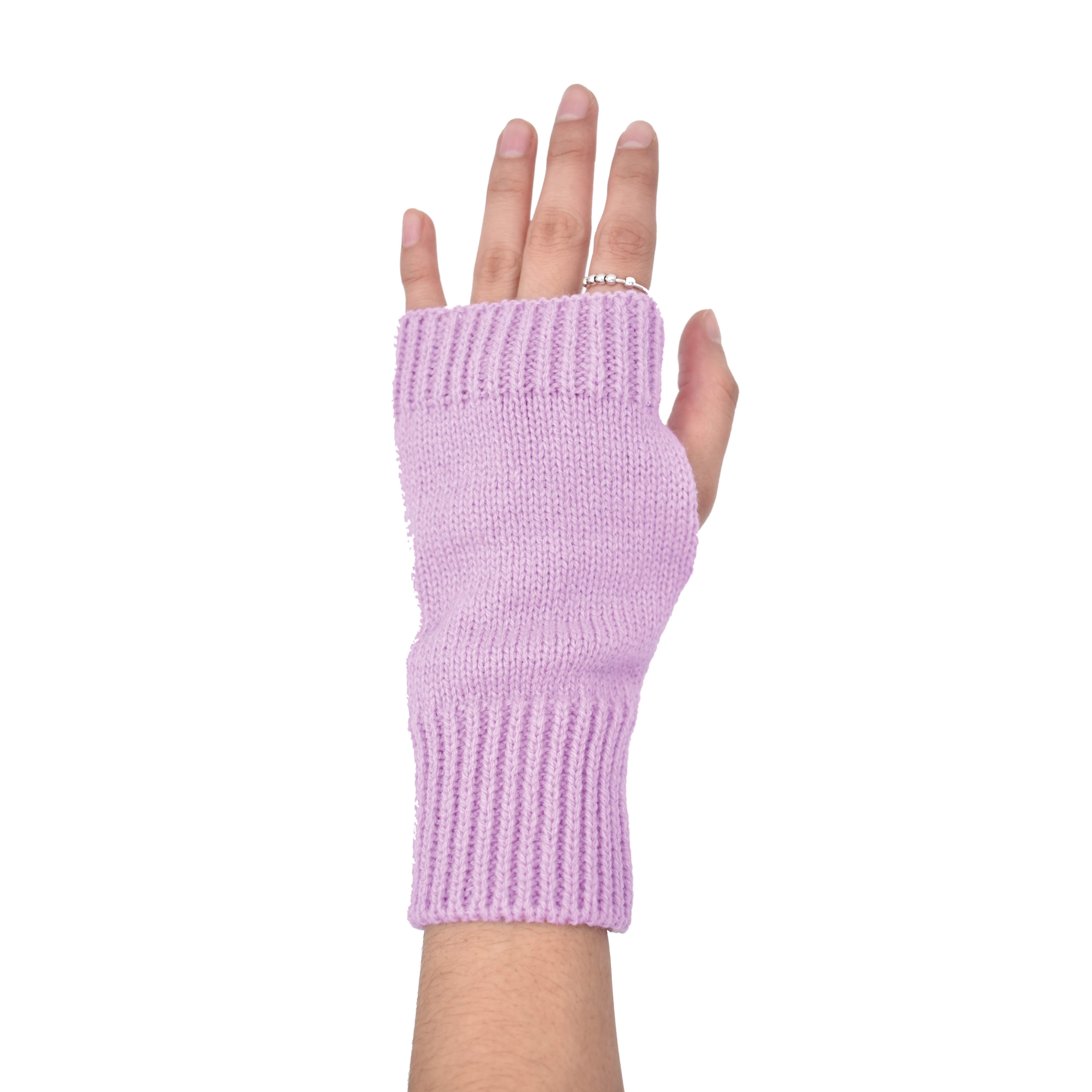 Guantes sin Dedos Diseño de Mitón Lila 