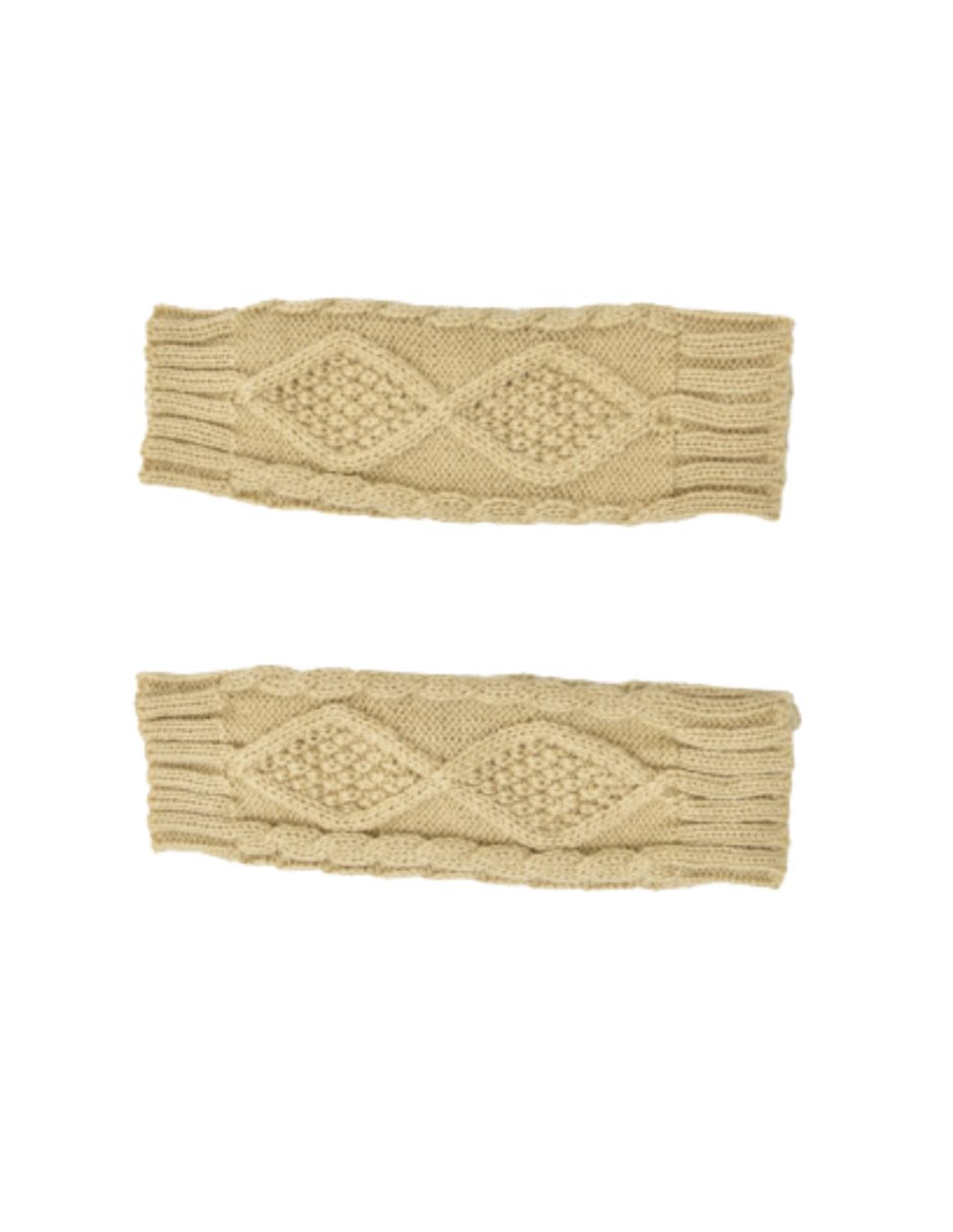 Guantes sin Dedos Diseño Mitón Beige 