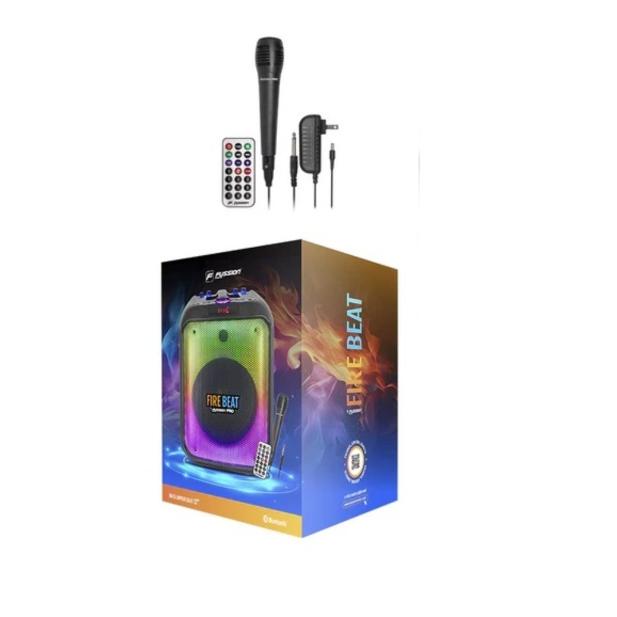 Bafle Amplificado Fussion PBS-12019 12" Fire Beat 30 000W P.M.P.O Bluetooth ENDY10