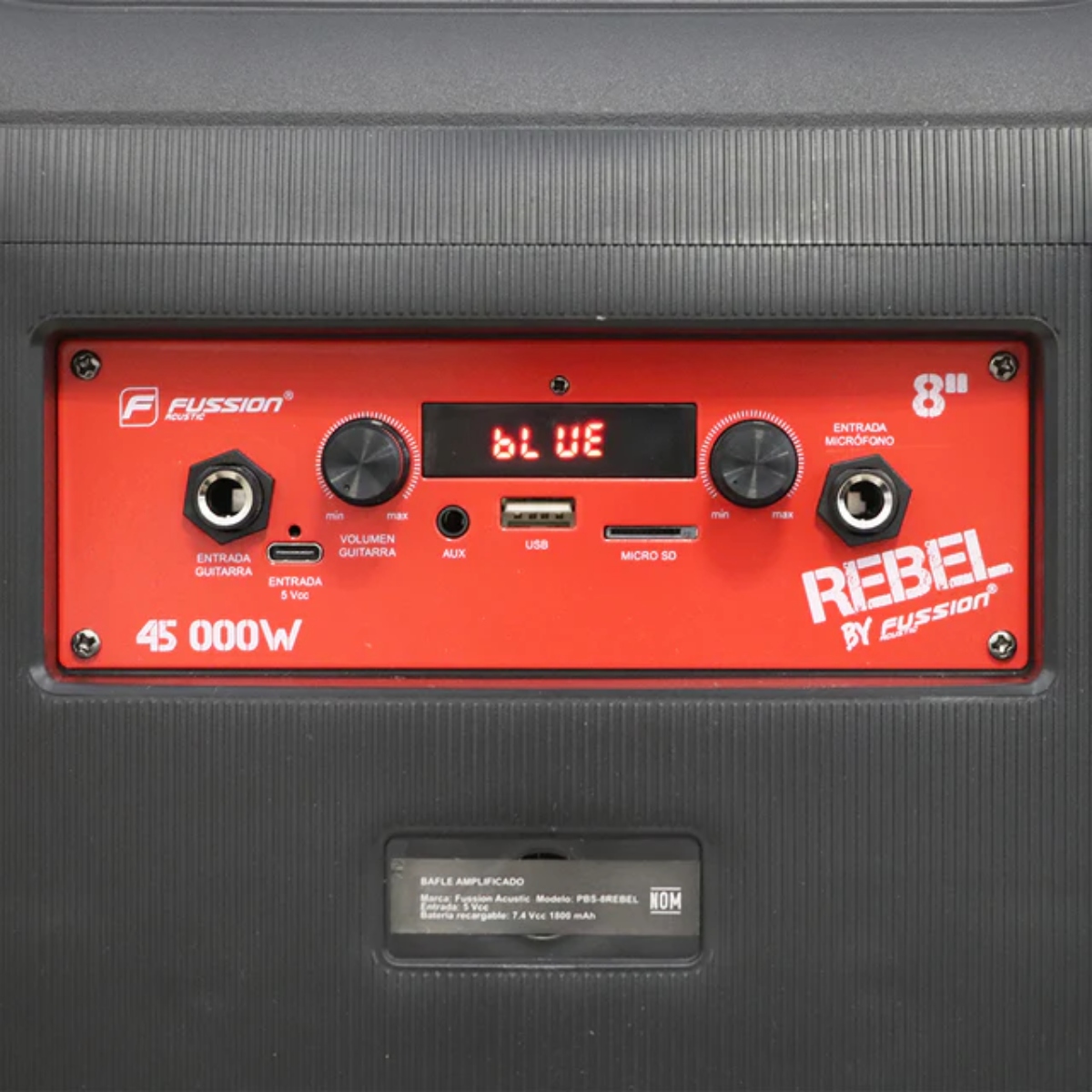 Bafle Amplificado Fussion PBS-8REBEL 8" Rebel 30 000W P.M.P.O Bluetooth ENDY5