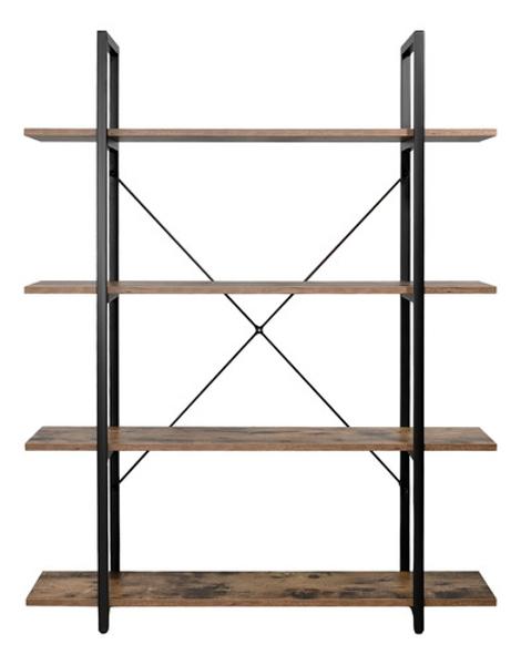 Librero Madera Estante Minimalista 4 Repisas Tipo Boho Country