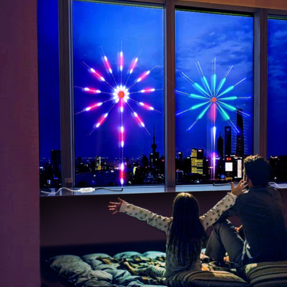 Tiras Led Kit Bluetooth Control App Fuegos Artificiale blano colores