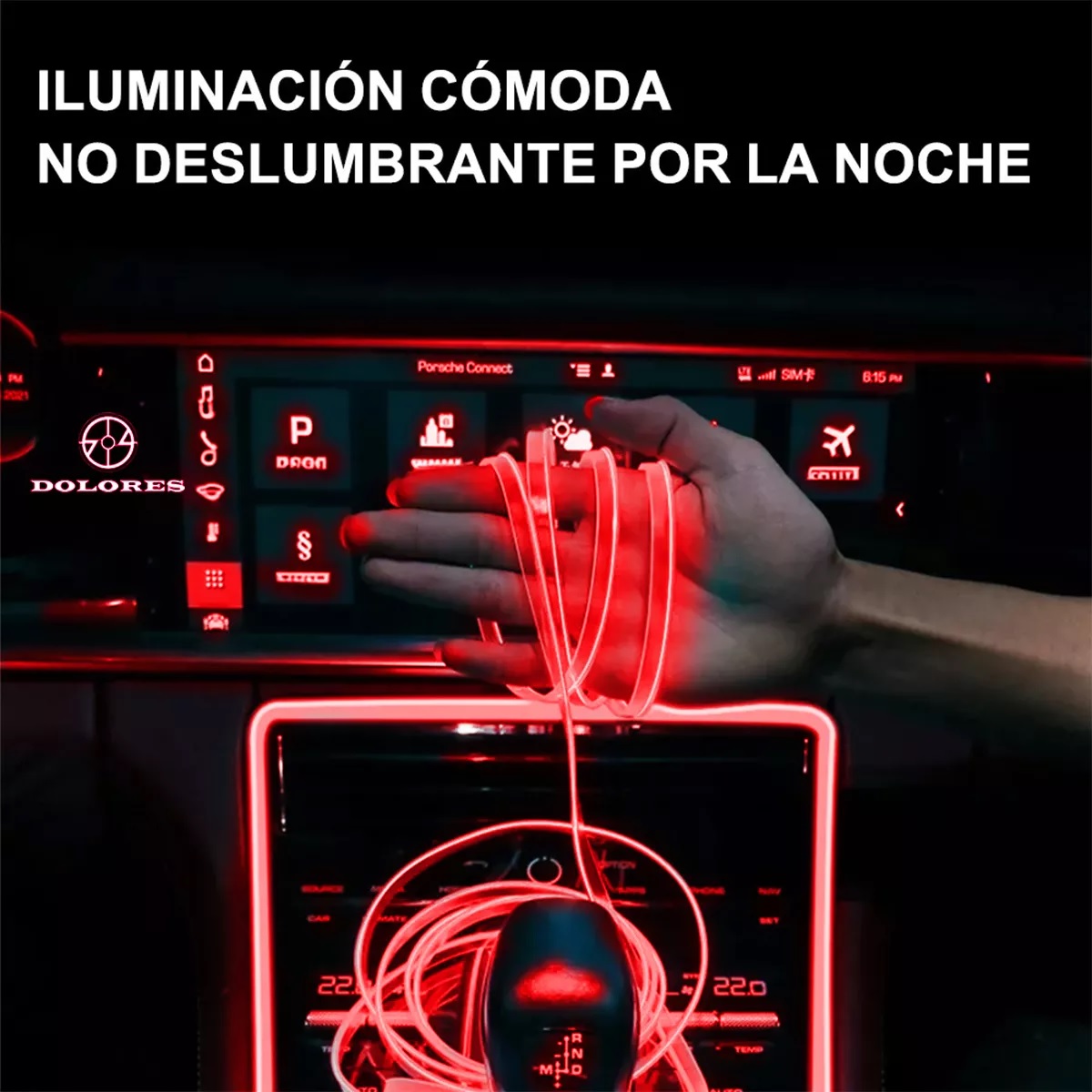 2pcs Wire Hilo 4m Luminoso Luz Neon Cable Tron Tira Led Auto Rojo