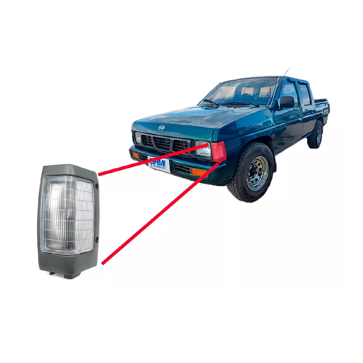Par Cuartos Direccionales D21 Pickup Estaquitas 1994 A 2007 Gris
