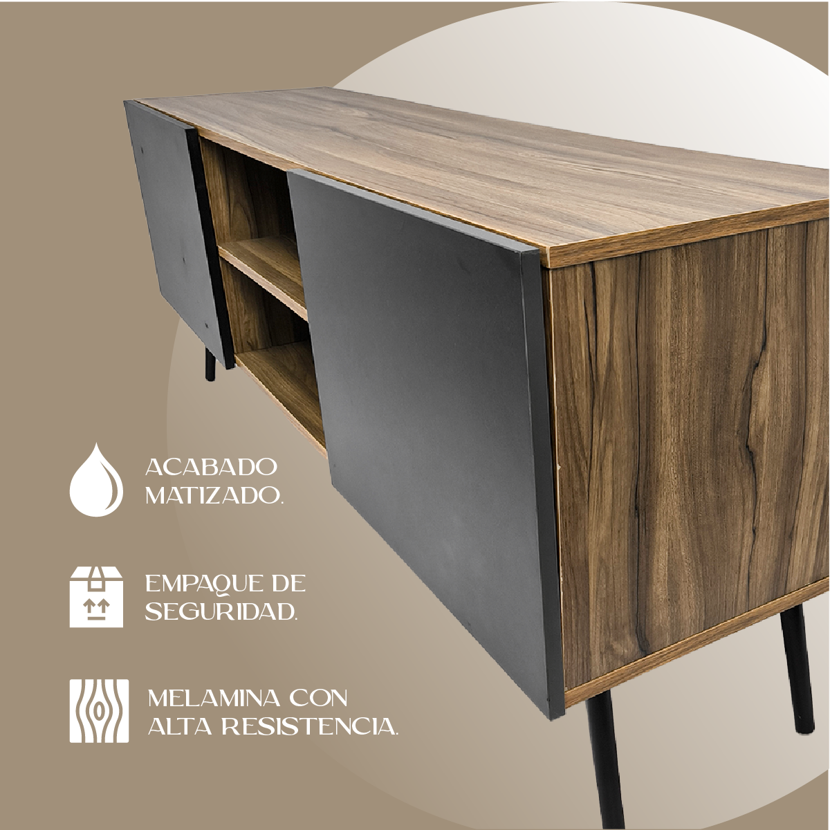 Mueble para tv Ámsterdam Hogare  diseño minimalista
